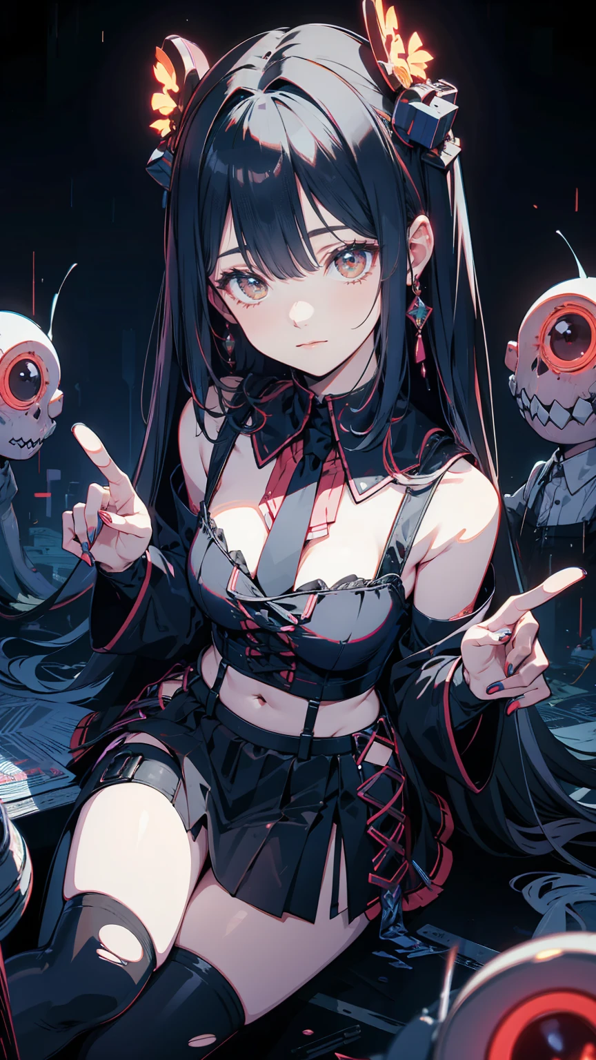 (Flesh masks stuck to the face:1.3), 1girl