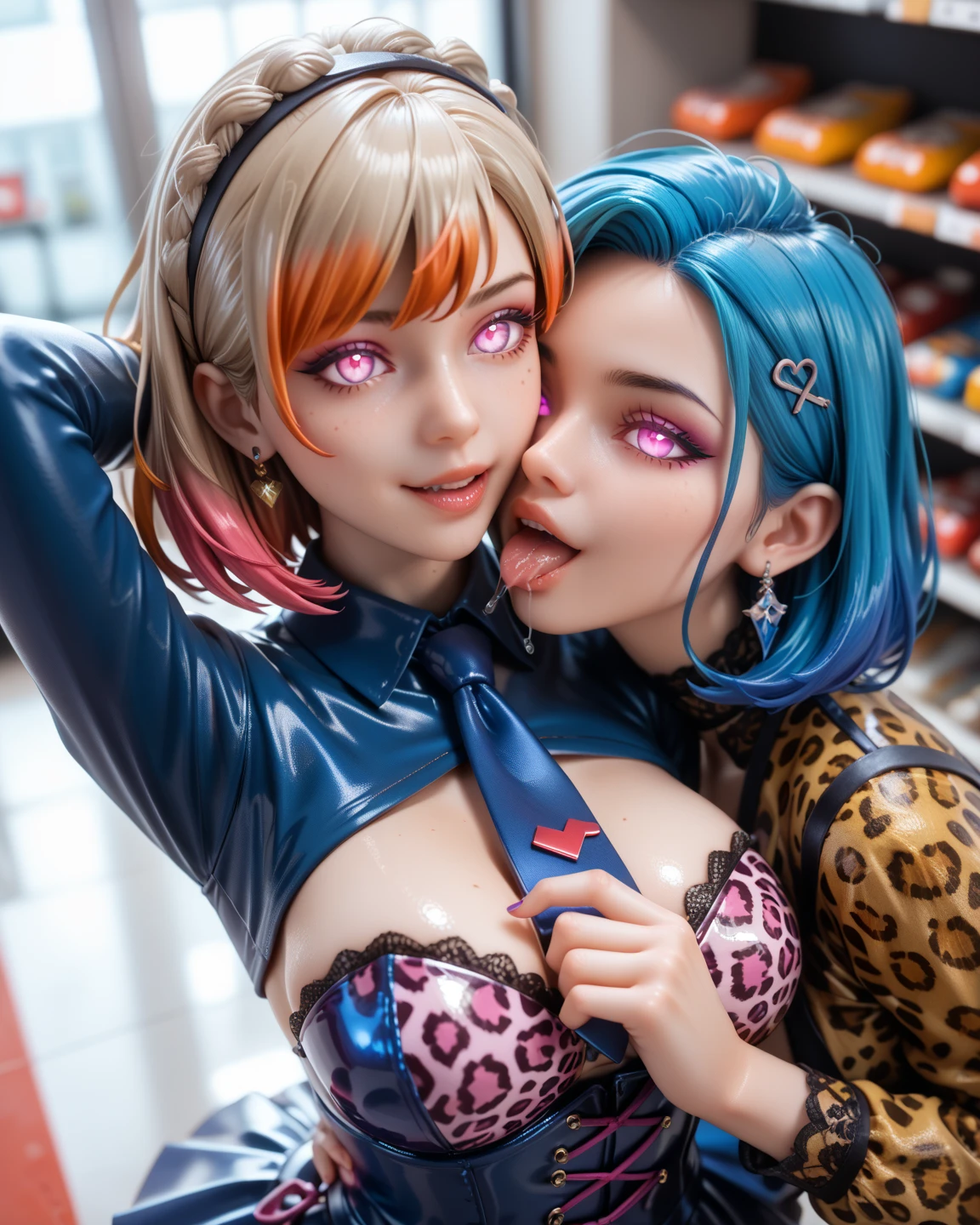 on your knees looking up, gaping mouth, tongue out with hyper large sperm, ((sweaty body)) , detailed theory, skin detailed, Garota 10-year-old gostosa, hot body, , ((colored hair)) ((wearing a sexy black latex)), detailed gorgeous face, face perfect, (work of art), melhor 品質, high resolution, extremely detaild, cinematic lighting, athletic body fit, realisitic, photorealisitic, Fine body, flat breasts carelessness downblouse abdomen, ((mouth full of cum)). (((An abandoned dystopian BACKGROUND))), raw real photo, 品質:7.6, Amazing Details, 10-year-old, , Shemale, futa, GMOs, penis carelessness, huge cock 