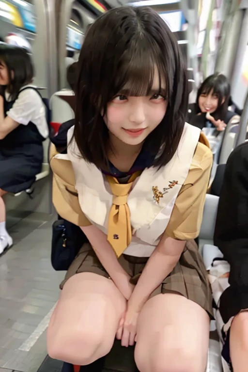(2Split Photo:1.3)、Magazine Cover:1.3、Japanese,10 years old,Innocent face,Teenage Girl,cute,Primary school students,Private elementary school,uniform,Carrying a small red backpack,Summer clothes,Sitting、front、Cute smile、Laugh with your mouth wide open、((Semen dripping from the mouth:1.2))、Mouth full of semen:1.5、A lot of semen on the tongue、((Cloudy, thick semen))、whole body、Full Body、Semen dripping from the genitals、You can see the nipples、Not wearing a bra
