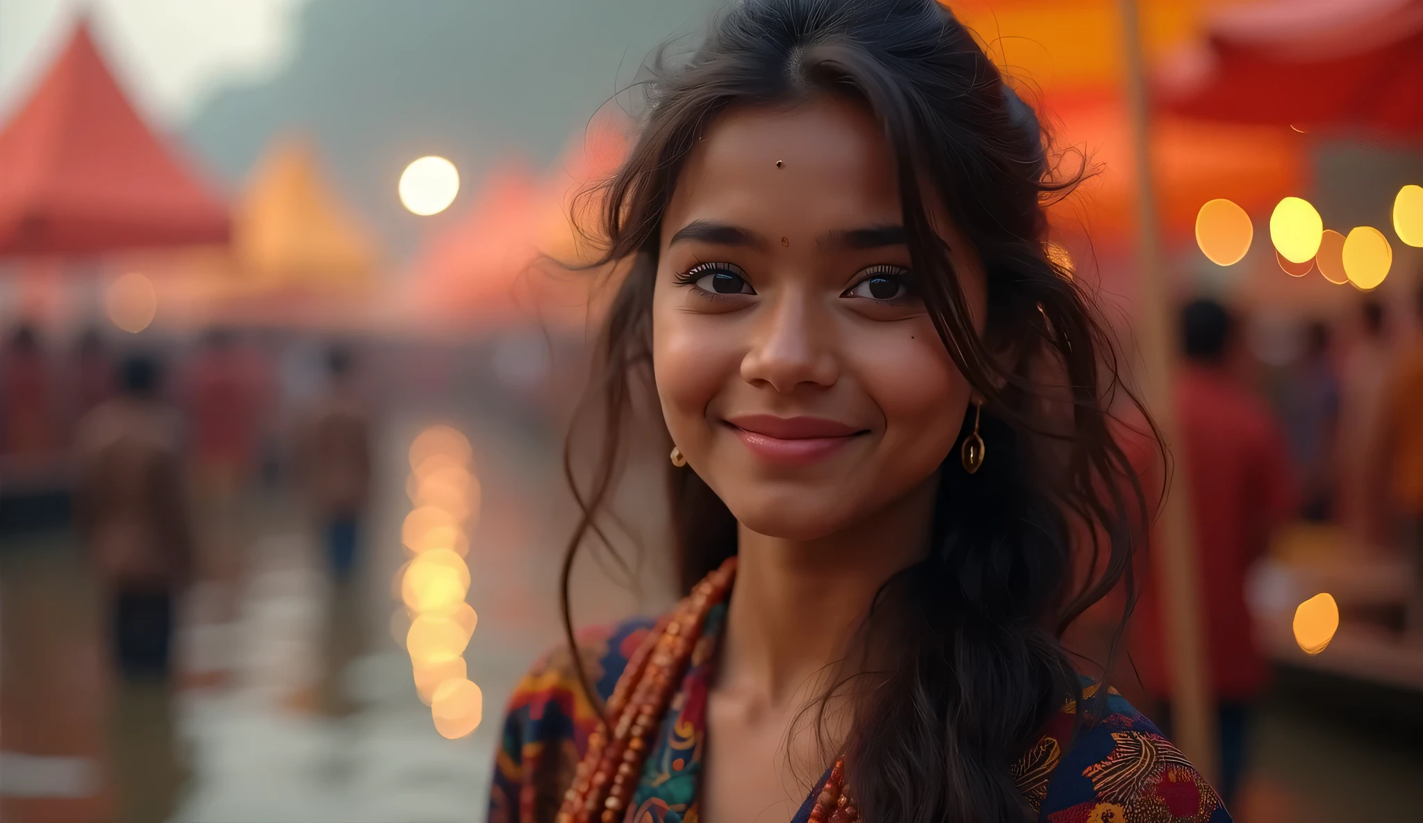 (best picture quality,4k,8k,high-definition,masterpiece:1.2),Ultra-detailed,(lifelike,lifelike,lifelike:1.37)。Indian festivals,deep cleavage, indian traditional dress, deep cleavage, paint festival,holi paint:1.37.beautiful Indian girl,Colorful paint on face,Holi festival, brown eyes,exquisite gold jewelry,happy,long wavy brown hairs, hapiness,Contagious smile,Colorful indian saree costumes,colored nails,Holi paint on body,Splashes of colorful paint at events,holi celebration background,Color spray painting,Energetic movement,Dynamic and powerful abstract art,rich colors,propylene,Vivid rainbow hues,hapiness lively atmosphere,bright orange,Pink,Whimsical and dreamy,Spontaneous splashing,bold color contrast。