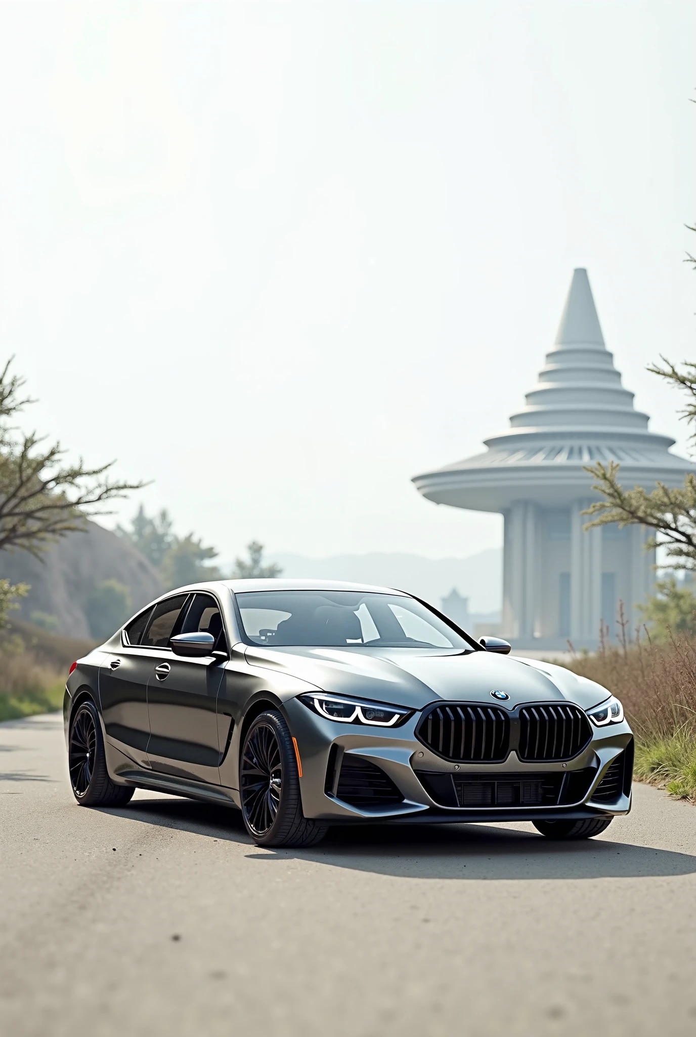 MAKE this picture in good quality and in the back is BMW CAR