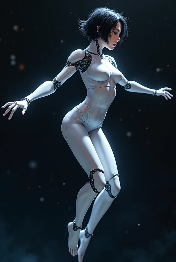 fullbody skinny girl in fit white, complete from head to toe , cameltoe, , from above, pointing at the night sky, aesthetic, volumetric lighting, octane , detailed, intricate, epic composition, cinematic lighting, stunning, smooth, concept art, beautiful face, 4 k,