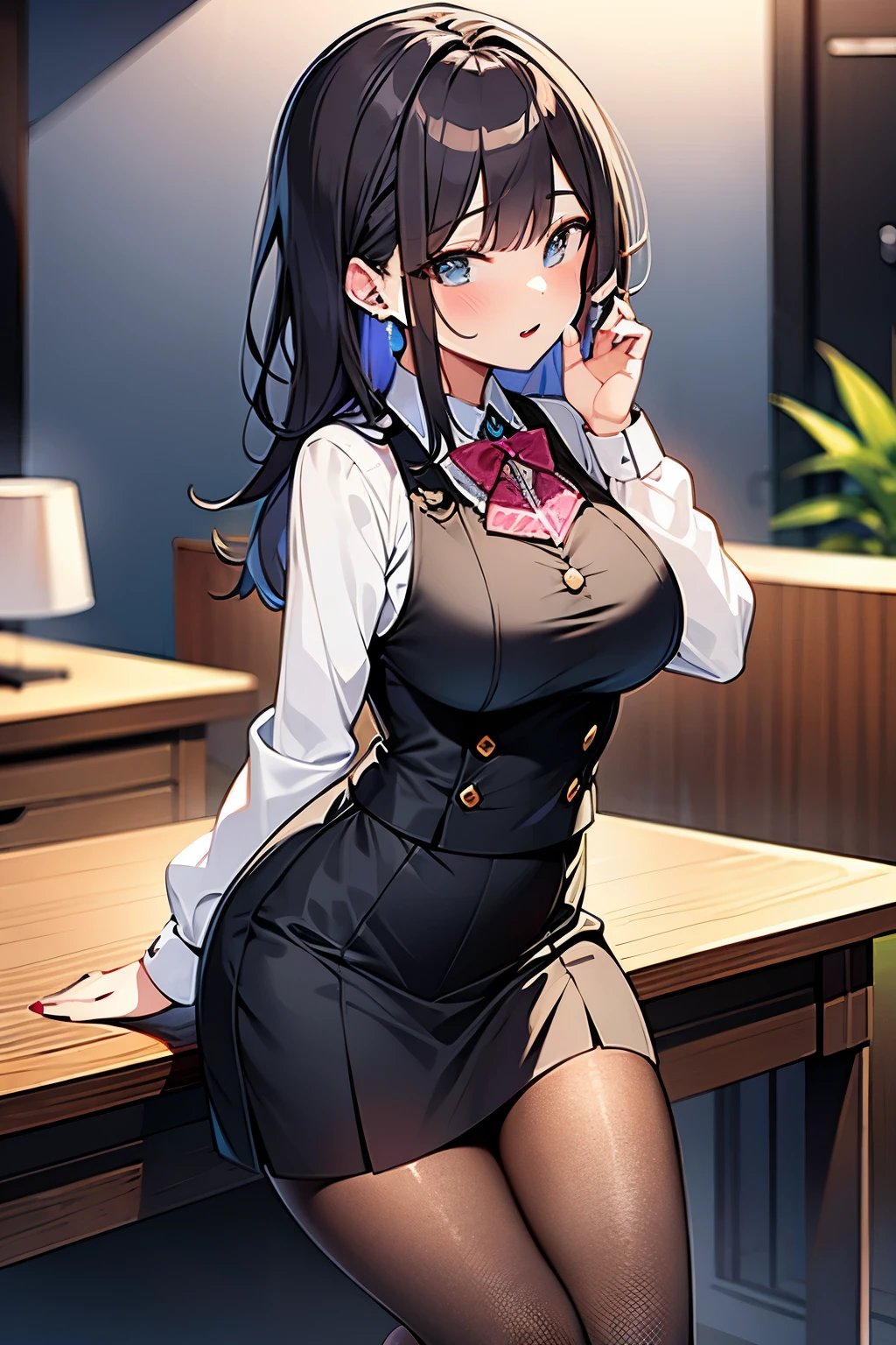 Realistic,One girl, Magical girl, Pantiesー,Skirt Lift,((Under the skirt)),((Panty shot)),(Panties),((Small Pantiesー)),((Thin Pantiesー)),(((See-through Pantiesー))),(((Black Pantyhose))),白いレースのPantiesー, ,Are crying,Anguished expression、Embarrassed look,8k,Realistic、Anime illustration,CG、masterpiece, highest quality, 1 girl, alone, Big Breasts, office staff suit, Jacket, Pencil Skirt, Pantiesー under Black Pantyhose, (show off Pantiesー:1.1), Embarrassing, Spread your legs, Sitting, office、倒れてSpread your legs、