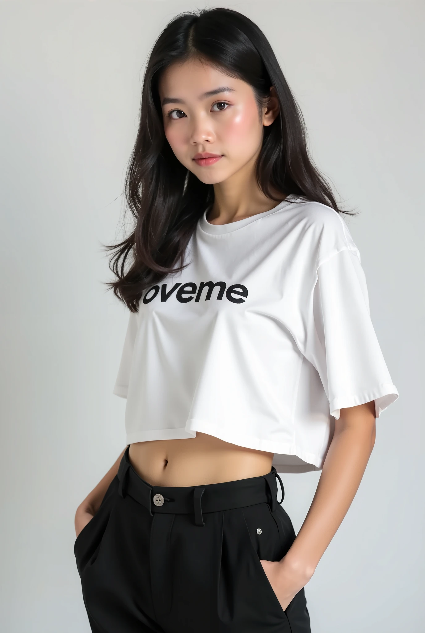 14 year old surreal latina girl,with freckles,Instagram Snapchat Underwear Curves in Influencer Mode, culona, sefi, hyper realisitc, Husband and wife, very Sexy look, provocation, 浴室, Espejo, iPhone, 8K, Tanga Korta 4k, Comblussa Blanca, and very short jeans, hot bedroom, not shirt, not shoes