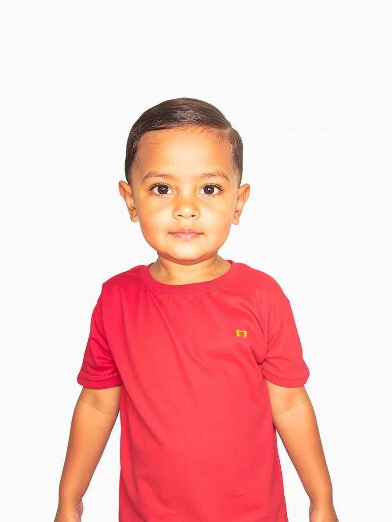 there is a young boy wearing a shirt and shorts standing, reyyan, cute boy, young boy, ayan nag, casual photography, riyahd cassiem, vinayak, with lovely look, 2 years old, little ???, marvelous expression, taken with sony alpha 9, roshan, young child, full body photogenic shot, innocent look, little boy