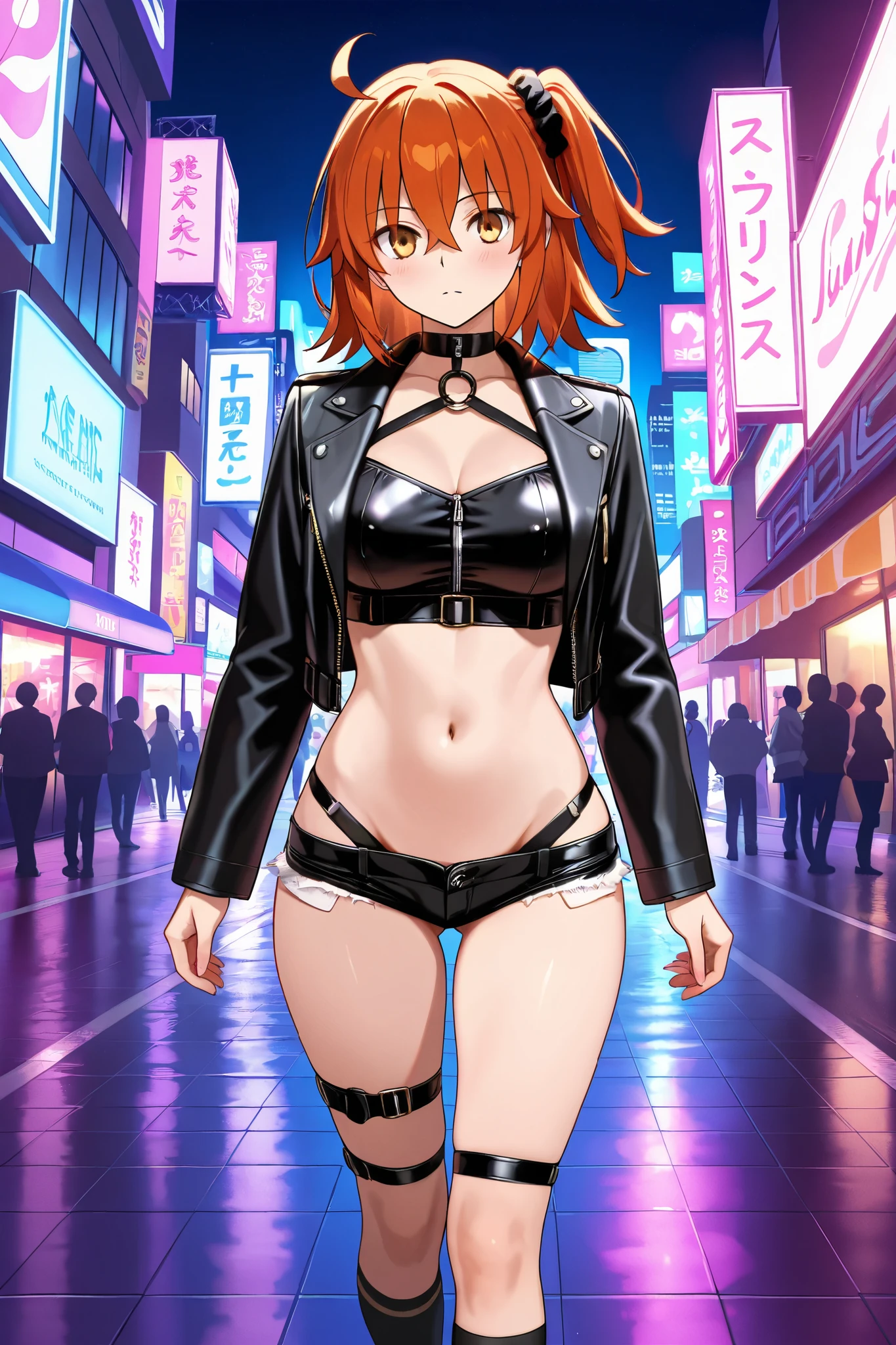 nsfw,(masterpiece, best quality), ultra high res, 8K, cinematic lighting, vector art,vivid tone,extremely delicate and beautiful eys,soft clean focus, realistic lighting and shading, (an extremely delicate and beautiful art)1.3,(sketch)1.4,(welcoming gestures)1.3,(cowboy shot, from front),1 girl,solo, cute face, beautiful detailed eyes,(enjoy,evil smile), (full-face blush),(open mouth), (sun glasses),(one eye closed),(cyber police woman),(cyber suit),(police woman costume),(see-through:1.4),( police cap),, (neon color),(pubic pink hair:1.3),(pubic tatoo:1.3)(,have a police stick),((in night)),((cyber China town)),