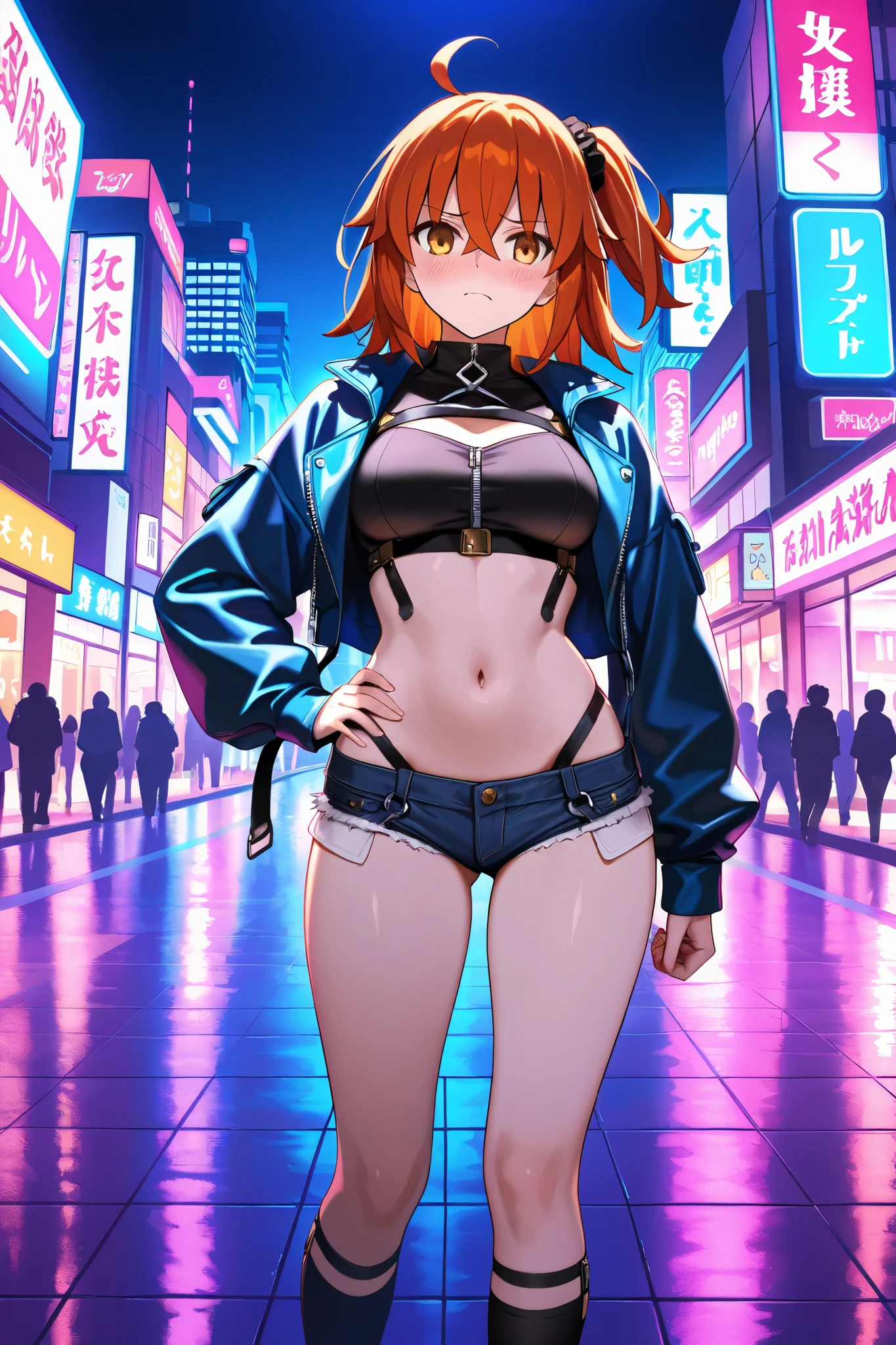 nsfw,(super fine illustration,8K CG wallpaper,best quality,extremely detailed,ultra high res,best aesthetic),(((cowboy shot,from front))),1girl,solo,18years old beautiful girl,(idolmaster),(Mika jogasaki),(beautiful long hair),(waviy hair),((pink hair)), (wet hair), (beautiful white skin),(wet skin),((flat chests, largebreasts)),(slender),((bsp, pussy juice dripping, no makeup, sweaty body),(pink pubic hair:1.4),(pubic tatoo:1.1),(a big smile),(blash),(feel good),(sweat),(deep breath),(one eye closed),(out tongue),(cyber suit),(cyber police woman costume),(open clothes),((see-through)),(police hat),(collar),(have a police stick),(glasses), ((in night)),((cyber China town)),
