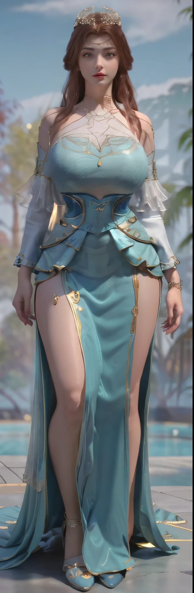 a woman in a blue dress posing for a picture, clear curvy details, wide hips, translucent dress, sexy dress, see through dress, see through, thicc, transparent gray dress, see - through, curvy hourglass figure, large thighs, skinny waist and thick hips, very sexy outfit, translucent body, back slit, large hips, curvy figure, tight attire, nsfw, perfactnipple, nipple, bigboobs, huge breasts, perfact, , perfactpussy, perfactface, perfacteye, sexypose, sling bikini, beautiful curves, Cameltoe, Cameltoe, Cameltoe, Cameltoe, Cameltoe, Cameltoe, Cameltoe,, Cameltoe vagina, Cameltoe pusssy 🤬🥵🤤👙