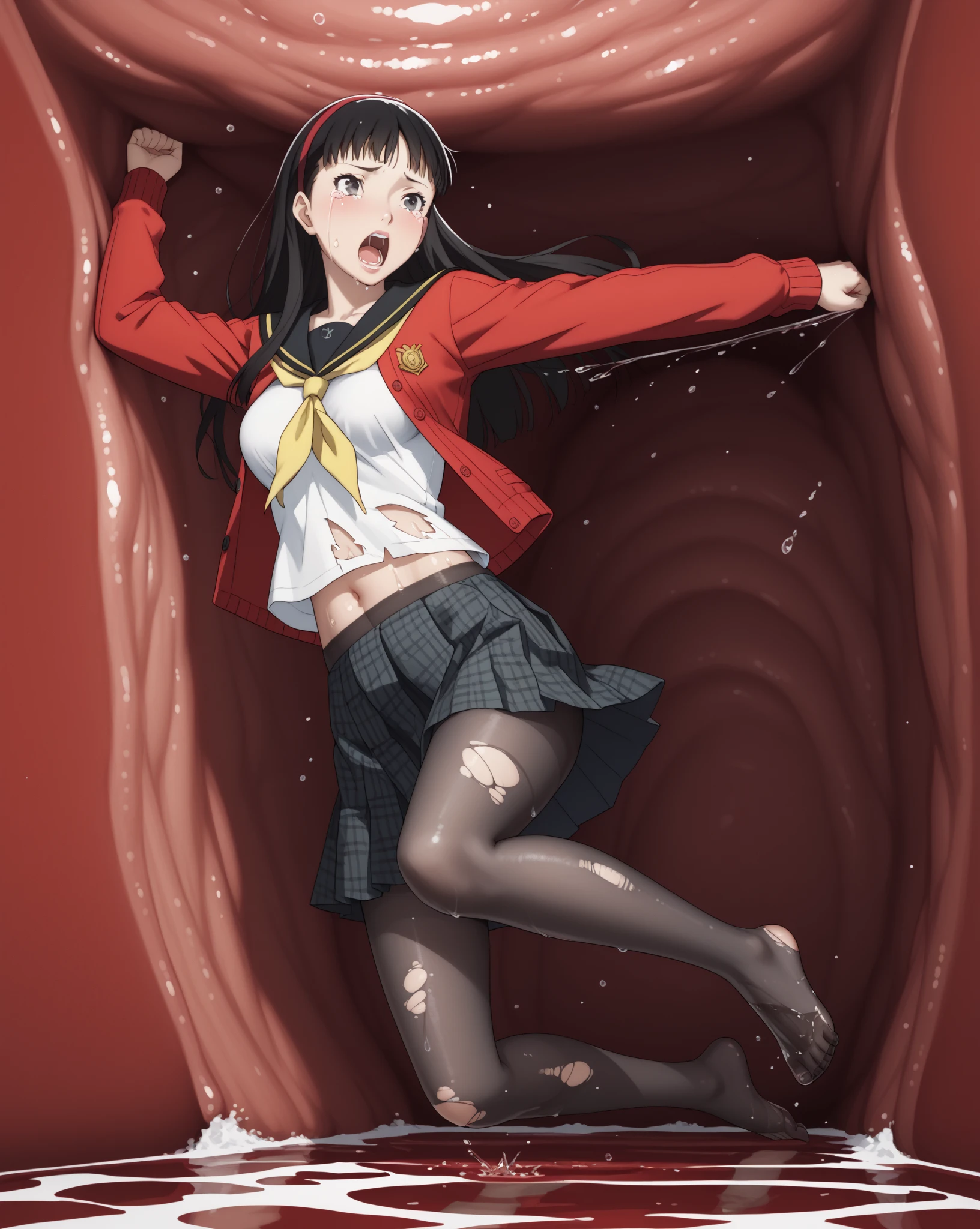 Hands restrained,Both legs restrained,Ryona,Humiliation,Vaginal hole dilation,Anal dilation,Insert a two-hole cola can,Severe pain,(Woman has a very thick coke can inserted into her vagina and anus),Vaginal insertion,Anal insertion,Manguri Gaeshi,Woman gets a can of coke inserted into her pussy,One person,first round,(両手と首をHandcuffsとfirst roundで固定された姿勢),high school girl,Handcuffs,Completely naked,Black socks,Ribbon tie,Black Hair,Hime cut,Japanese,