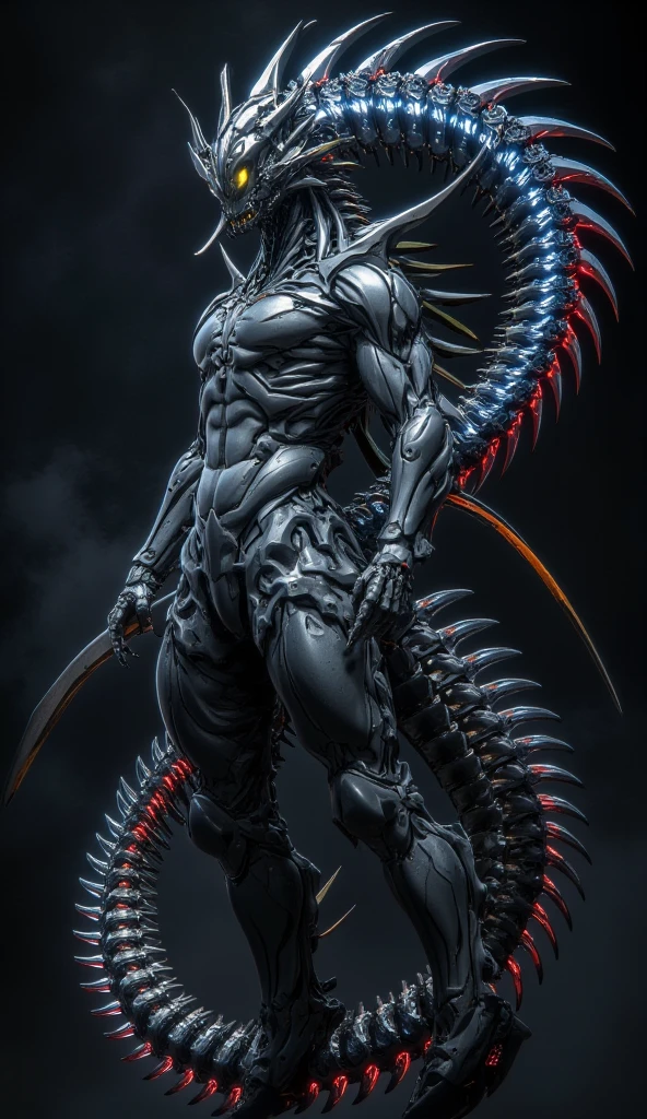 (megan fox:1.25), (draconic alien biomechanical succubus with carnage & witchblade physique:1.5), (megan fox as a muscular alien draconic biomechanical demonic woman with flayed skin, gigantic horns, & necrotic metallic muscle:1.5), (alien biomechanical full bodysuit:1.45), (perfect fingers:1.25), ((wide shoulders & upper body:1.25)), (very skinny legs:1), (huge muscular arms:1.25), (ten pack abs:1.25), (full body view:1.25), choker, detailed eyes, (looking at viewer), (smile:1.25), (blank dark background:1.25), in the art style of H.P. Giger, (beautiful girl face:1.25)
