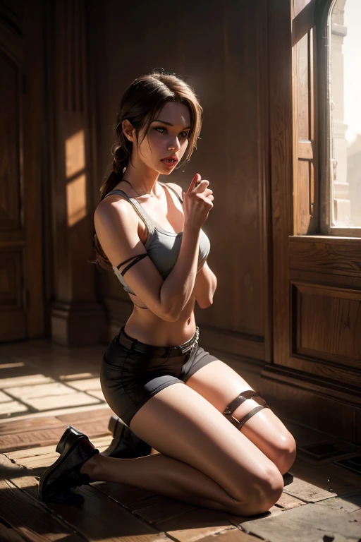 Claire with muscle, white underwear