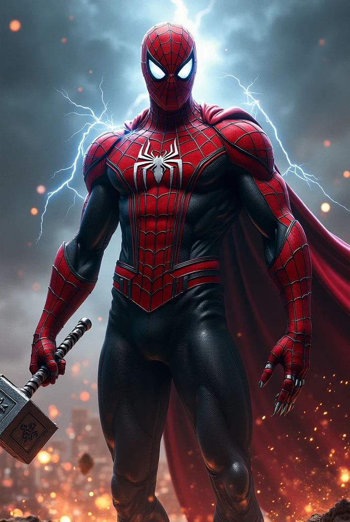 Extremely detailed 8k wallpaper), intricate, rich in detail, Spider-Man with white kimono, ready for battle, sinister face with red eyes, crazy graphics, light reflected on ornaments, bright ashes oozing from the torches of the arched passages, leisurely walking through the gloomy cathedral, showing the whole person a certain distance from the surroundings to get his own permit.