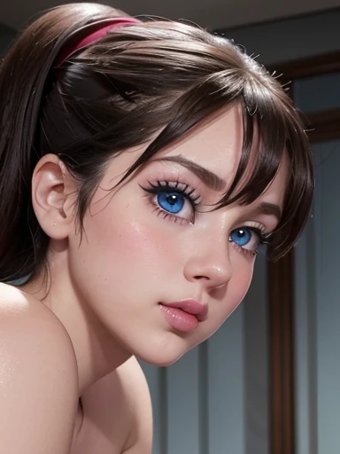 (masterpiece, best quality, intricate details, chromatic aberration), (realistic), (skin), indoor, ((intricate detailed)), ((hyperrealistic)), absurd res, milf, mature woman, perspective, highly detailed, illustration, beautiful detailed eyes, earrings, detailed background, perfect eyes, seductive eyes, (1girls, 1boy, penis, sucking the penis), (white cum shot on face),