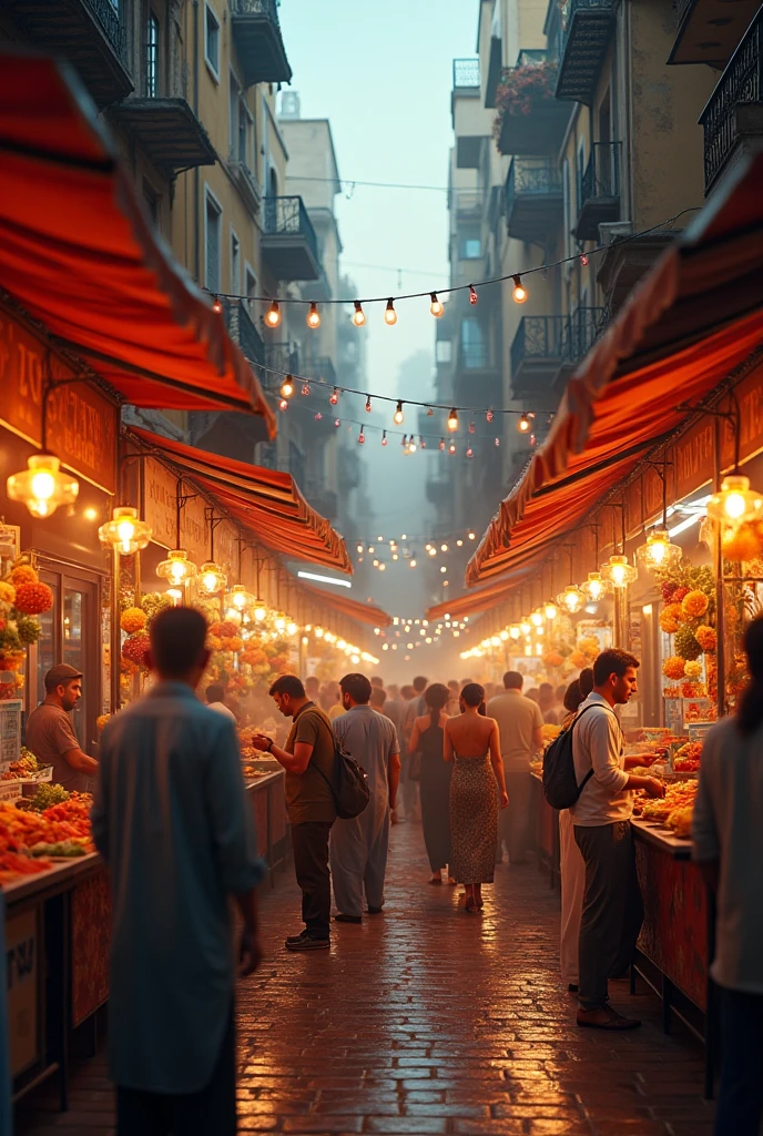 (In a old world where nudity is normal:1.1), crowded marketplace stands a young woman with Auburn hair, body is dirty, A storm is approaching in the sky, ((sad look)). Highly detailed face, perfect eyes and face, perfection, perfect body, (Masterpiece:1.2) (photorealistic:1.2) (best quality), (8K) , (Sharp Focus), (Low Light), Dark, In the Shade, (highly detailed Skin texture), crowded street market