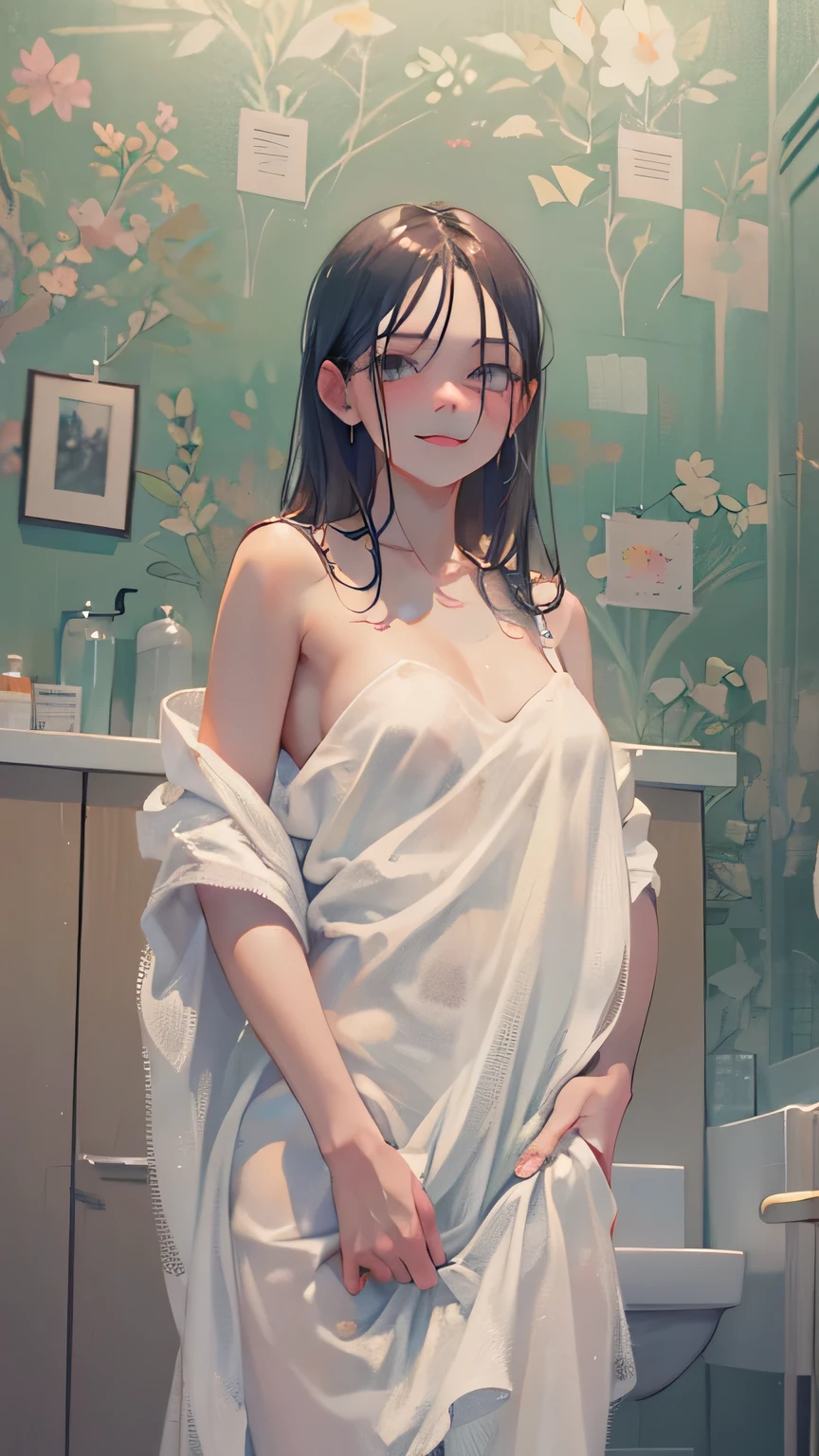 (extremely detailed CG unity 8k wallpaper), (masterpiece), (best quality), (ultra-detailed), (best illustration), (best shadow), (absurdres), BREAK girl, sweat, steam, medium breast, looking at viewer,