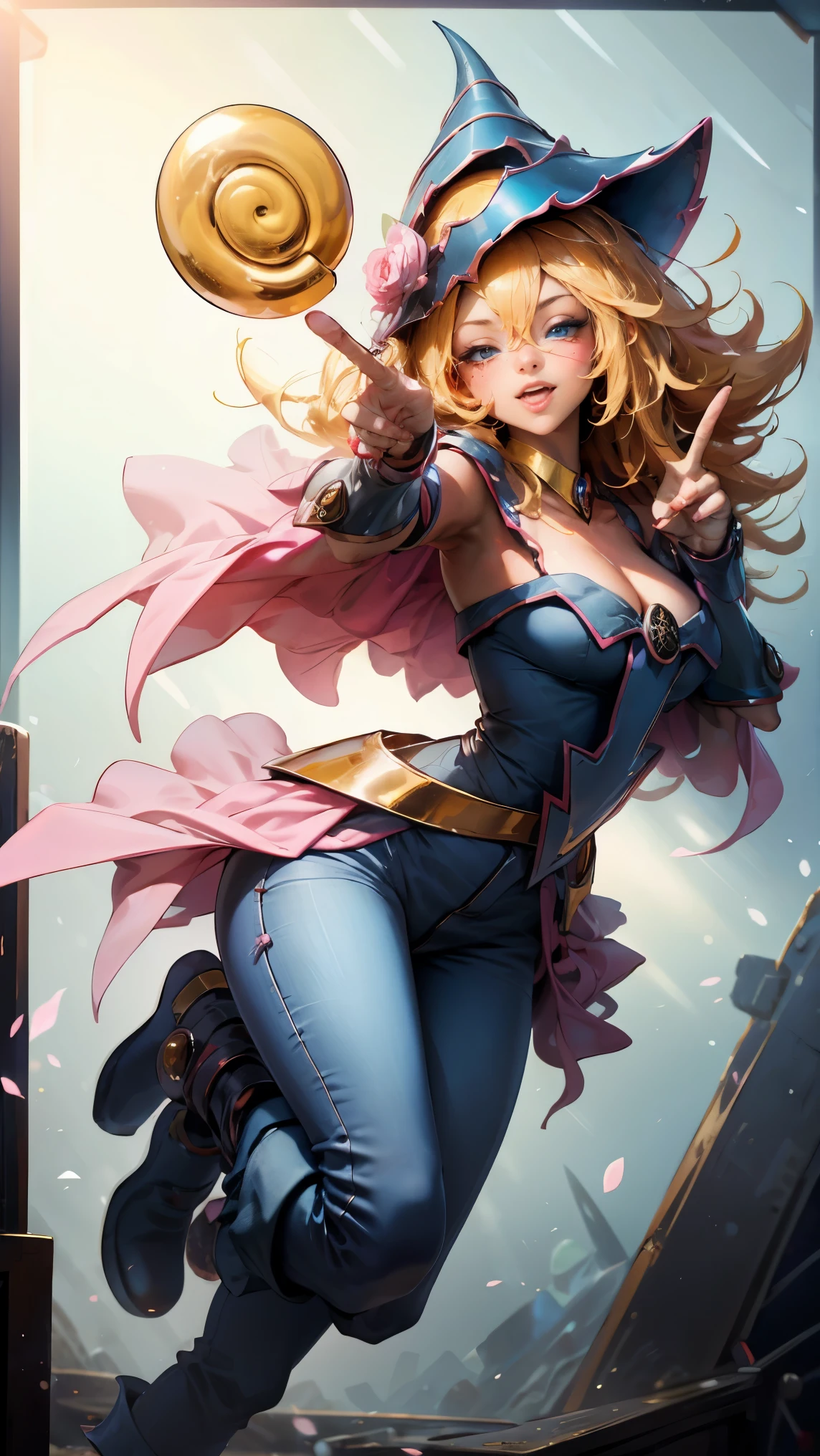 ((best qualityer, Masterpiece artwork)), Gwen from League of Legends, face detailed, ultra detaild, pose sexy, seducing gaze, breasts big, high resolution, (8K), Kale, fully body,