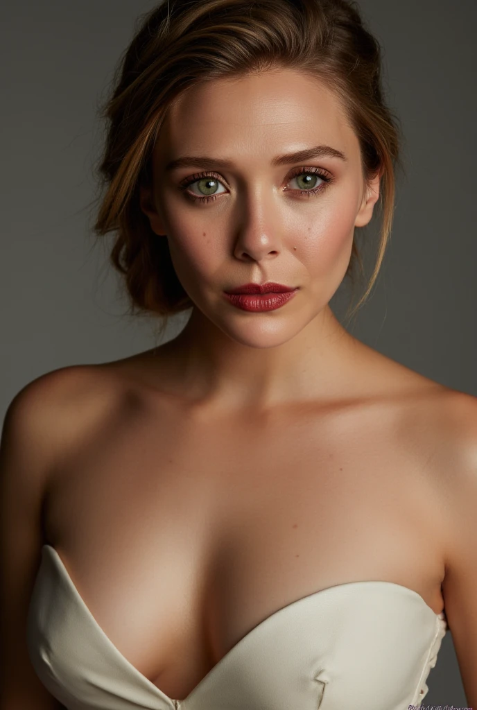 Scarlett Johansson, sunny day, elegant royal dress, neckline, expressive eyes, focus on eyes, goosebumps photo, Instagram photo