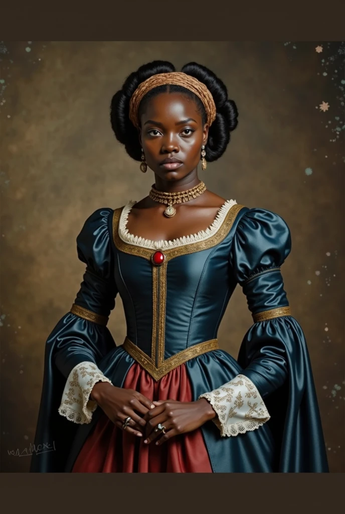 oil on canvas, (absurdres, highres, ultra detailed), Victorian,  ((Best quality)), ((masterpiece)), ((realistic)), Transcendent african femininity,  ethereal grace, masterpiece, high quality, love, hope, grace,   <lyco:GoodHands-beta2:1.0>