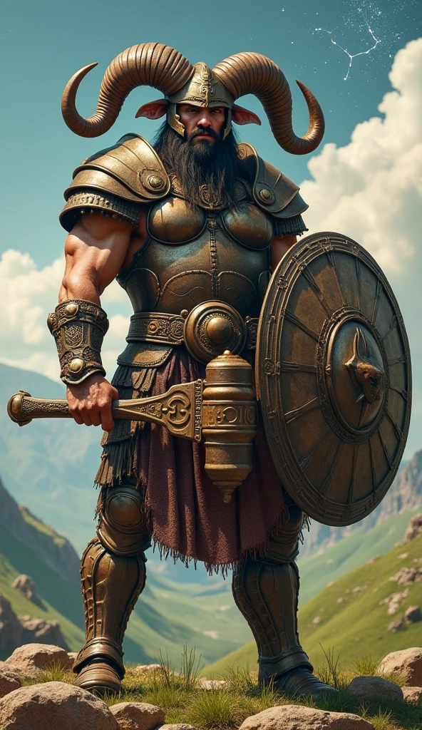 man in armor with a sword and shield standing on a rocky terrain, attractive flesh male with armor, airs with heavy armor and sword, image of an adult male warrior, ancient armor, attractive man with armor, fantasy warrior in full armor, strong fantasy knight, portrait of the greek god ares, male warrior, armored warrior, octane render, 3d, (((8k, Masterpiece, Best Quality)))