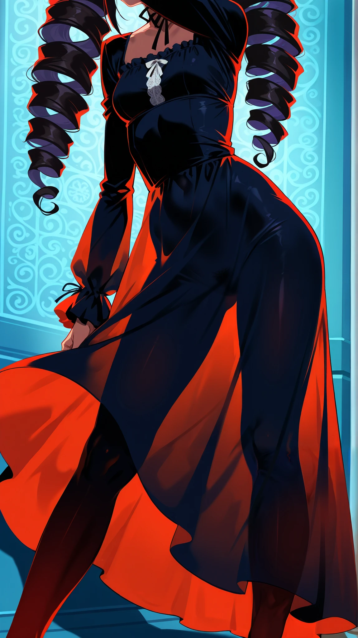(Pokemon Rosa:1.2), beautiful,masterpiece, (smir),((gigantic breasts)),smile,best quality, cocktail dress outdoors,sunny,(1girl:1.3), wide hips, loose top, teen girl, hyper realistic, bending forward, partially breasts, boob window, Slutty , slutty expression