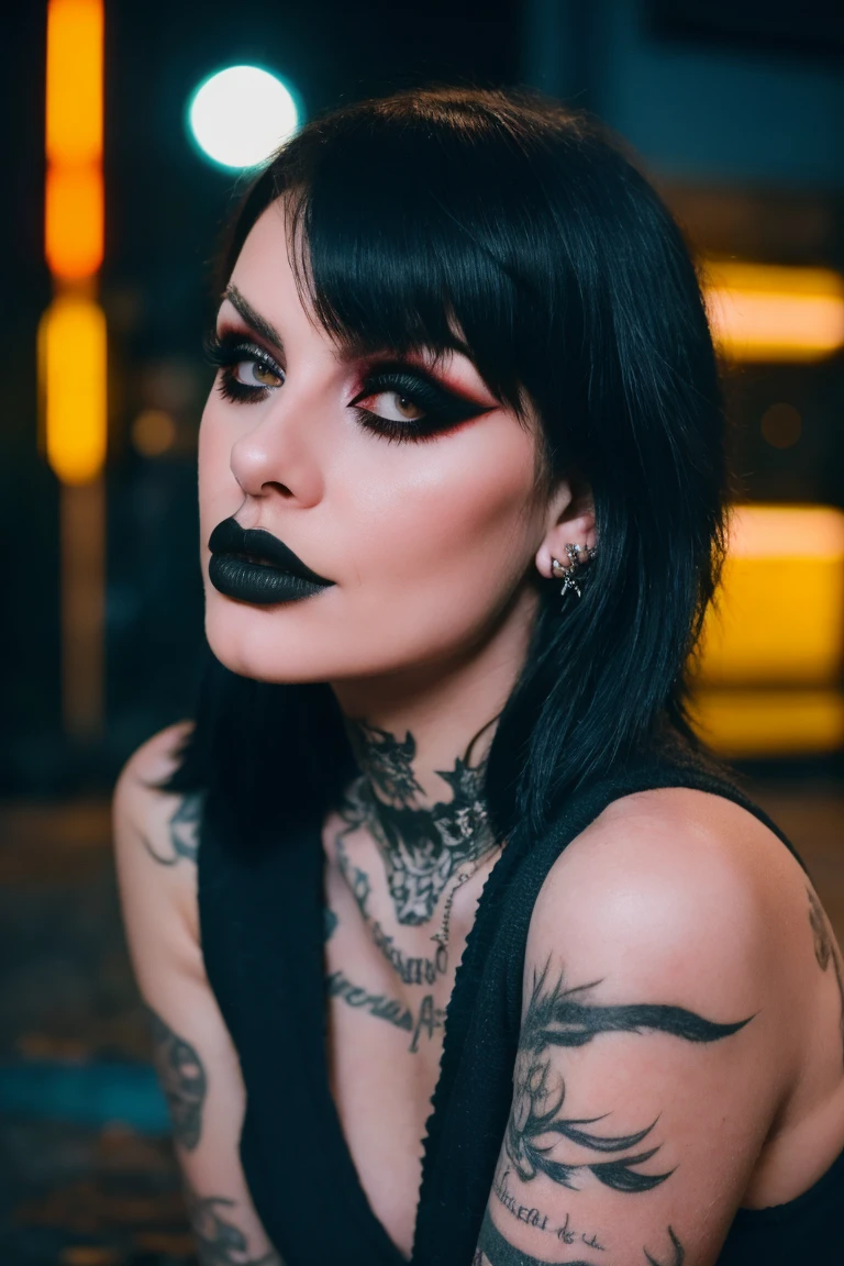(masterpiece,detailed,highres:1.4) , model shot, close up, detailed face, fine detailed eyes, The most beautiful gothic girl in the world, ((long black hair with fringe, goth makeup)), ((hot Body)), form fitting clothing, pantyhose, ((dark cemitery background, night, under The moonlight)), gothic theme, gothic clothing, natural lighting. UHD, accurate, textured skin, super detail, high details, high quality, highres, 1080P, 4K