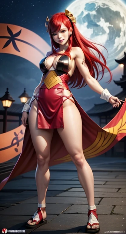 (Mai Shiranui),__Body parts__, Official Art, 8k unit wallpaper, She's showing her side, Sideways pose, Super detailed, beautiful, masterpiece, Ultra HD Photos, high quality, Ultra-high resolution, Realistic, sunlight, smile, Elegant Dresses, jewelry, birthday , amusement park, beautiful, Highly detailed skin, Realistic skin detail, Pores are visible, Sharp focus, Digital single-lens reflex camera,