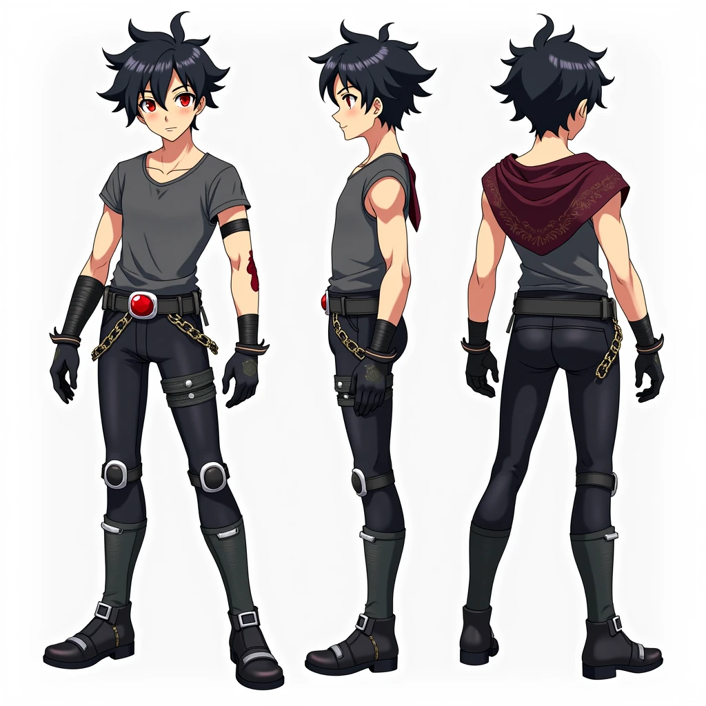 Emo boy character sheet
