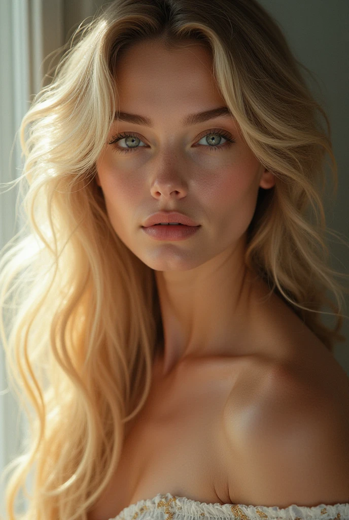 1girl, Solo, Long Hair, Breasts, Bangs, Blonde Hair, High Resolution, Masterpiece, Anatomically Correct, Best Quality, Blush, Makeup, 