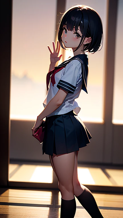 realistic, 1girl, white hair, purple eyes, glowing eyes, crop top, skirt, parted lips, blush, night, flowers, sun, sunlight,