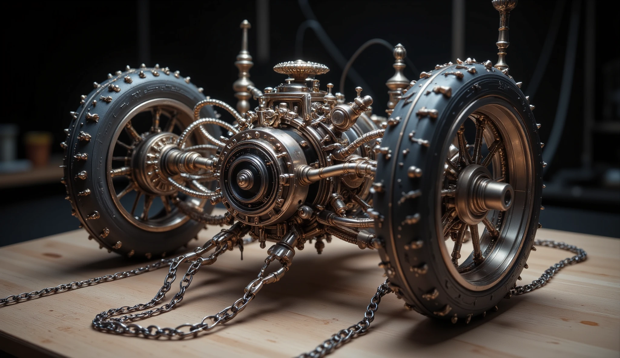 An overcomplicated contraption with lots of moving parts that performs a very simple task.