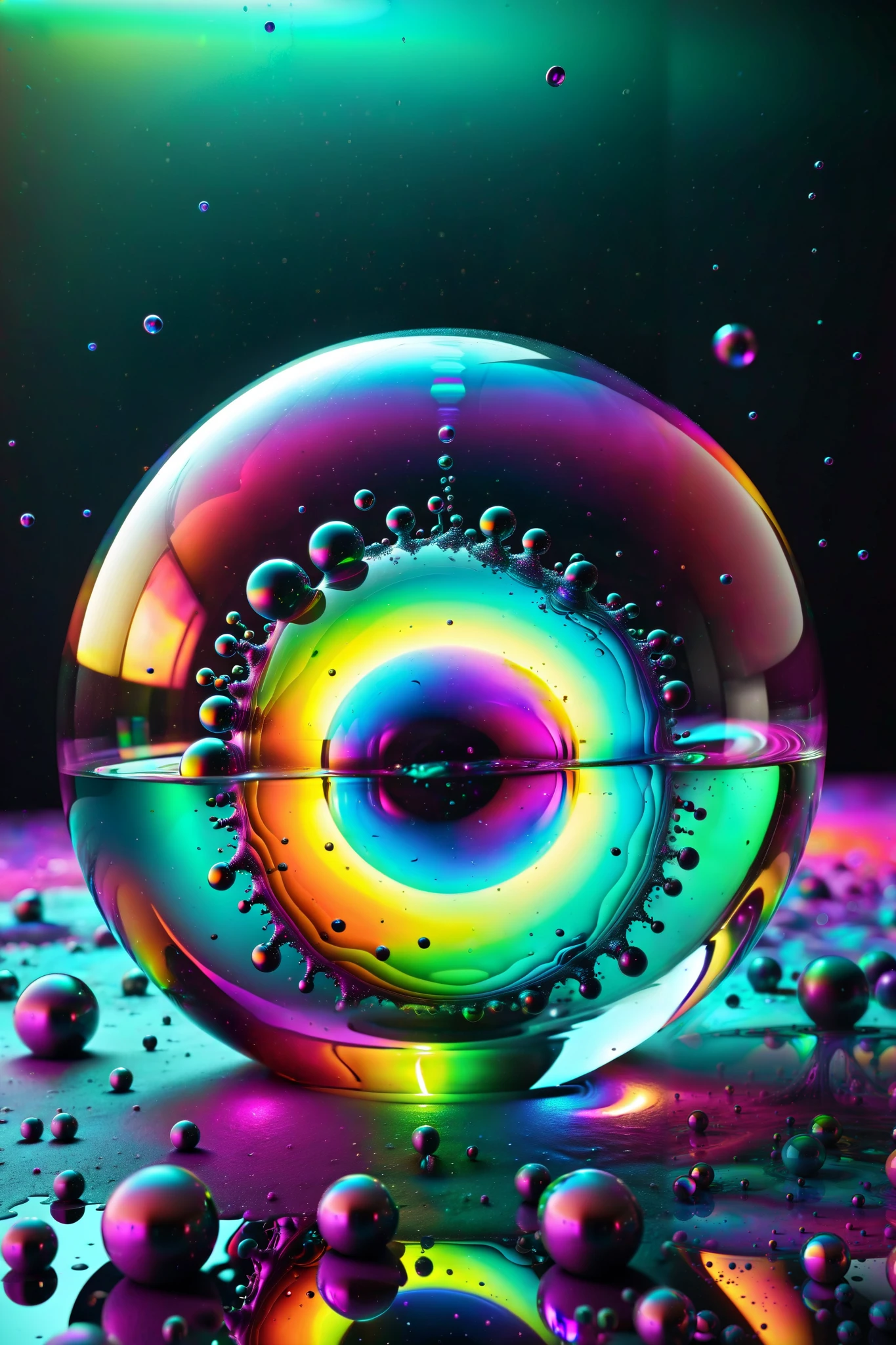 Glowing Nightmare, Glowing Runes_green Glowing Runes_pink,LSD, DMT imagery. octane render, psychedelic droplets of water, abstract liquid, and intricate rainbow art. octane render, black 3d fluid simulation,  ethereal bubbles, swirling liquids, and highly detailed, octane render, reflective rainbow bubbles, twisted colors inside of glass spheres, Psilocybin Dream inside an amazing image of light emerging from colors in a shimmering glass morphing out of colors, bright neon and fluorescent colors,very bright, vibrant colors, perfectly formed and symmetrical reflective bubbles and spheres, attention to detail with these beautiful bubbles and spheres, Extreme Hallucinations in a gorgeous piece of  psychedelic digital artwork, Stunning, pixel art, tripped out colors, 4d mandelbulb psychedelics, glass like psychedelic landscape, intricate rainbow environment, psychedelic underwater brightness and glow with neon colors, glowing colors twist inside of translucent glass spheres and bubbles with light and color reflecting off of both in bright fluorescent colors, psychedelic trip, fluorescent and neon aesthetic, psychedelic vibrant colors, bright psychedelic paint splattered backgrounds,swirling spirals and vortex, bright vibrant colors popping out from 3d glass spheres, Rotational Symmetry, Pixel Assets, Portrait photography, Surrealism, Photorealistic, Hyperdetailed, Glass Morphism, Digital Art, Sparkle, Optical Illusion, Glowing Light, Reflective Light, Overexposure, Backlighting, Depth Of Field, Spheres and bubbles show perfect Symmetry, Awe inspiring, Breathtaking, Indescribably Beautiful, Heaven sent images, Best Quality, Award Winning, MasterpieceA close up of beautiful bubbles floating on top of each other, LSD, DMT imagery. octane render, psychedelic droplets of water, abstract liquid, and intricate rainbow art. octane render, black 3d fluid simulation,  ethereal bubbl