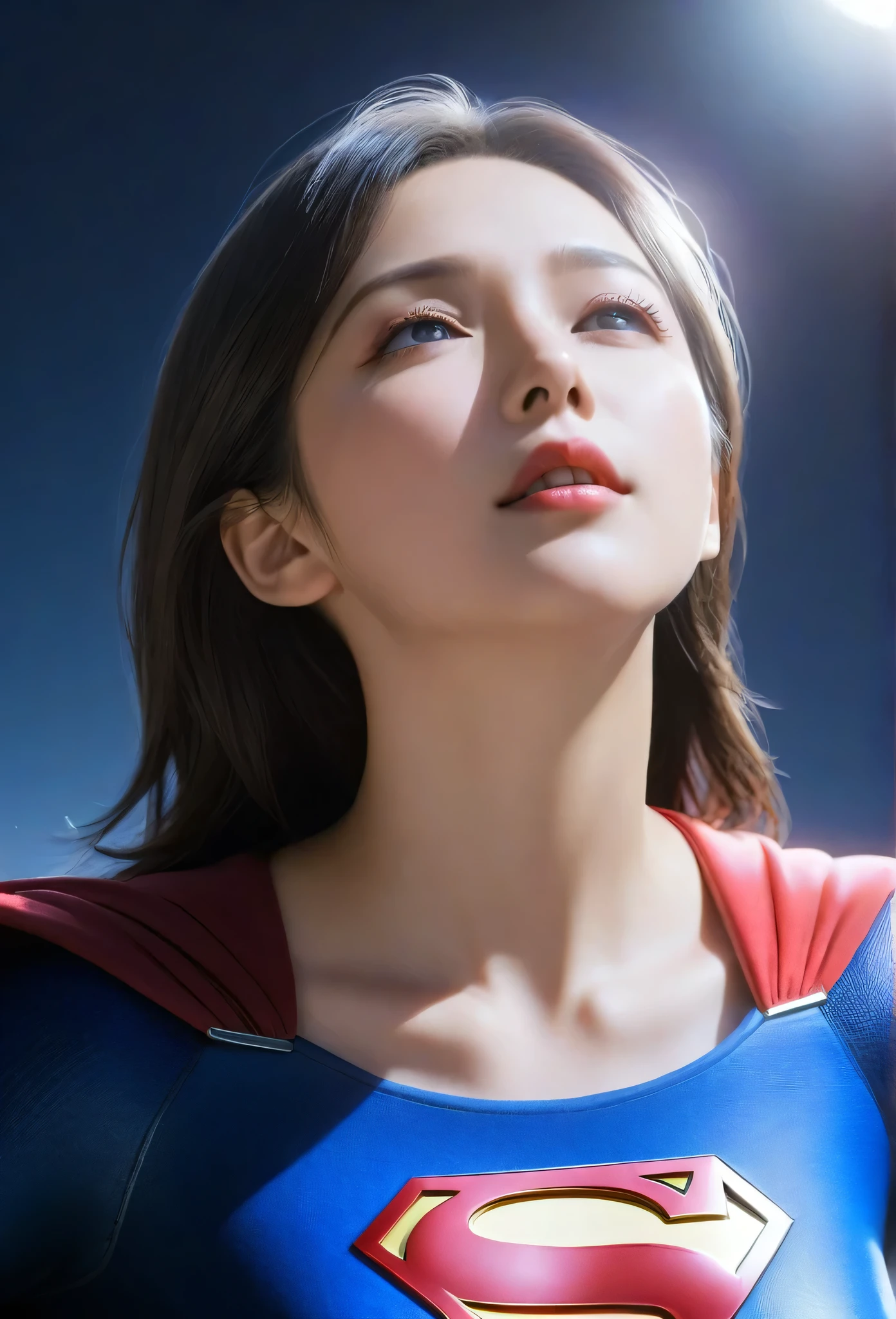 (masterpiece, top quality,extremist_ Detailed , high resolution, absurd:1.2), Supergirl~ofコスチューム, water~of中にいる女~of子で、Eyes closed,Supergirl,depth_~of_Field,( to the head {x} :1.2),Bubble,( on the table :1.2), complementary color,bright eyes,strong rim light, high resolution