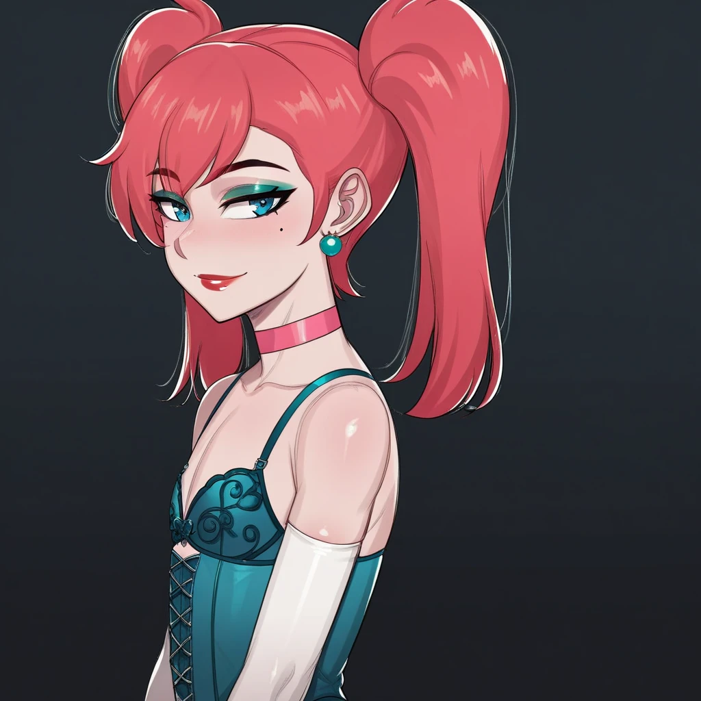 ((1girl, jessicarab, white background, long hair, large hair, clean: 1.3, red dress, glitter dress)), upper body, anatomically correct, simple background, cleavage, looking at the viewer, jessica rabbit, (sideless red dress, glitter dress, purple sleeve gloves, red hair,) detailed eyes, perfect eyes, green eyes, pink eye make up, red lipstick, cleavage, seductive look, looking at viewer