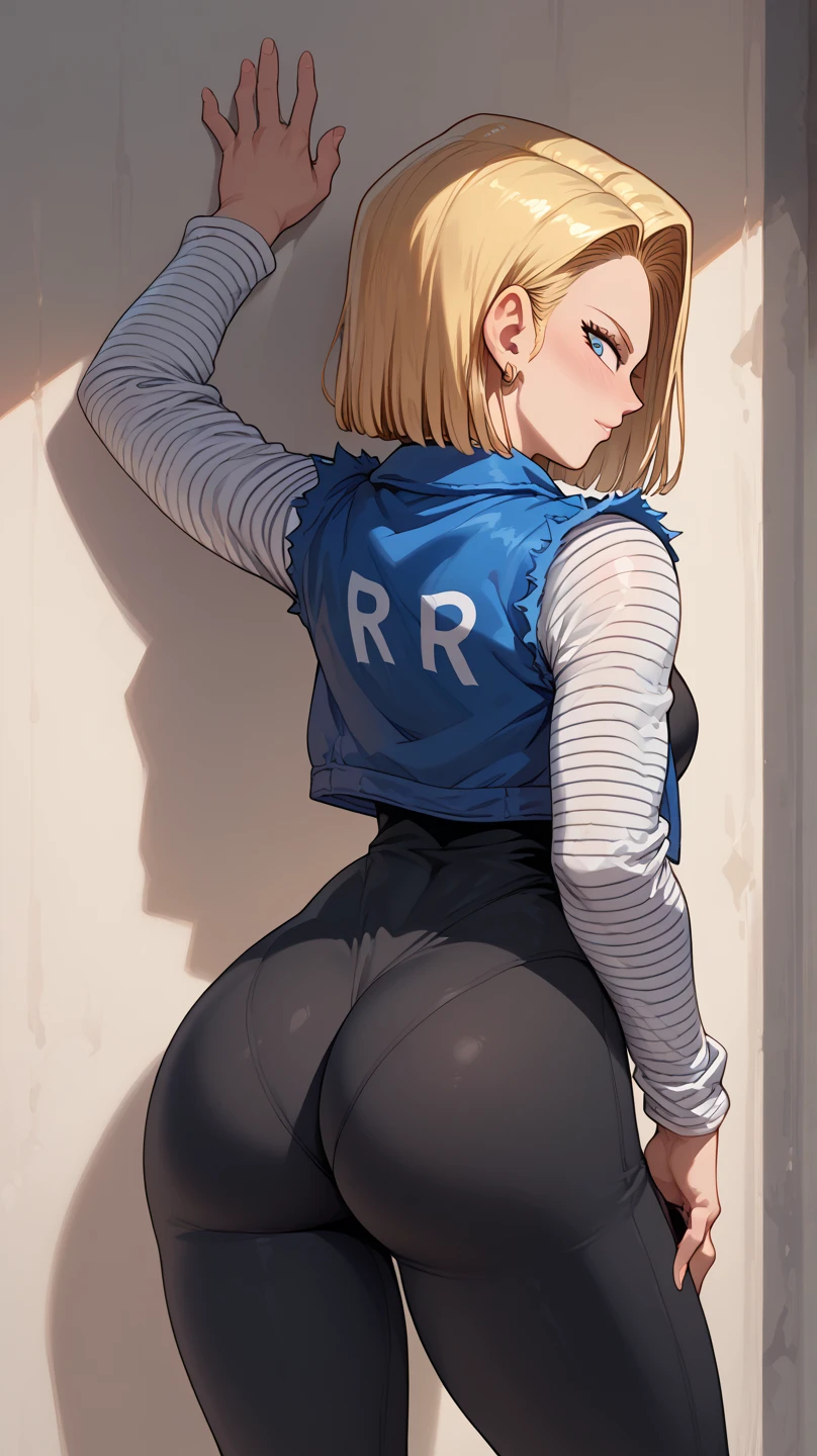 score_9, score_8_up, score_7_up, Expressiveh, nsfw, cammy sf6, 1girl, solo, black pants, boots, tight pants, white background, blue eyes, pants, yoga pants, full body, ahoge, ass, bent over, hands on own knees, tight, sweat, underboob, blonde hair, fingerless gloves, short hair, gloves, thighs, red footwear, blue jacket, jacket
