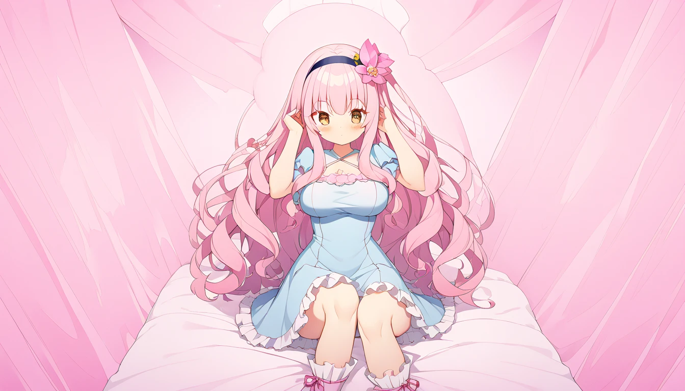 (best quality, masterpiece),mine , details), (Light and shadow oxtail , bed background, Cute girl posing on pillow ,Pillow,(piles of Pillow),Upholstered,((four poster bed)),Soft pillow quotation,Lots of Pillow,(Pillow),The love surrounding the protagonist,steam,Luxury Pillow),(luxury bed),(Gorgeous pattern pillow),luxurious pillow,(bedroom ),pillow humping,hump,open mouth,red eyes , kneeling,(Love around the protagonist),(Steaming hot),(pillow),Four poster bed,Canopy bed,Lots of pillow heads,princess bed , long hair , frilled pillow , ((pink polka dot pillow)) , big pillow