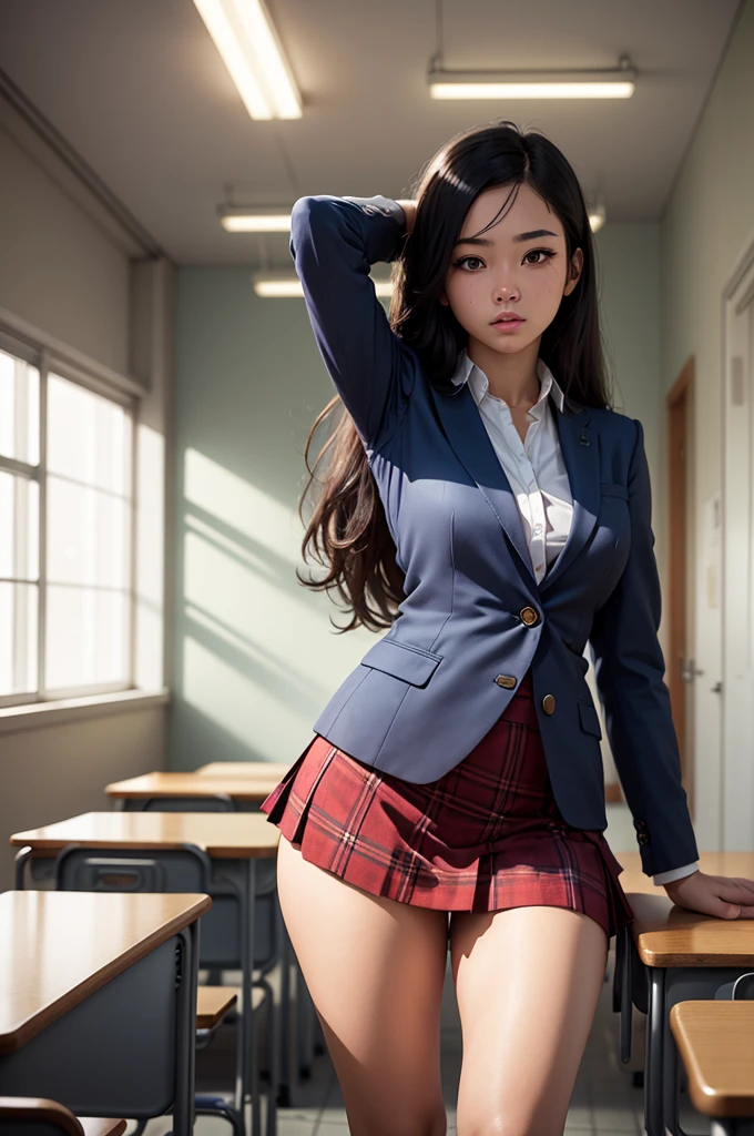 young beautiful asian girl,16 years old,photo realistic,high quality
