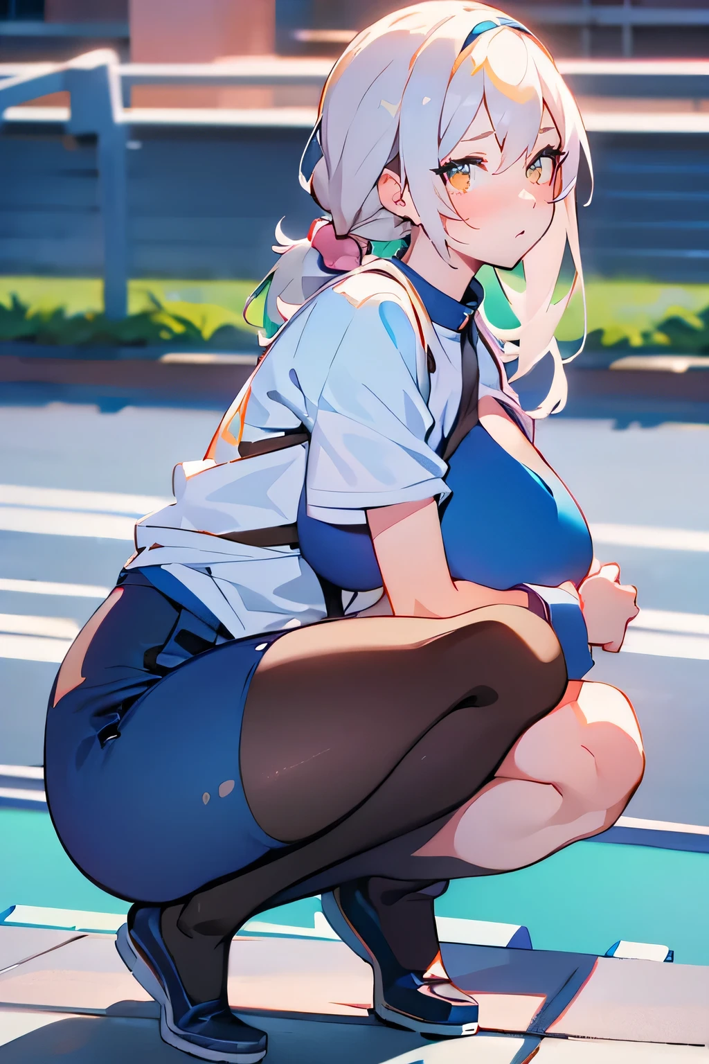 anime girl sitting on the floor with her legs crossed, Ilya Kuvshinov . 4K, seductive anime girl, Beautiful Anime Girl squatting, Chun-Li in the Gym, 4K anime wallpaper, smooth anime cg art , Ultra HD Anime Wallpaper , surreal , digital art Ilya Kuvshinov , Beautiful Anime Girl , 4k manga wallpaper