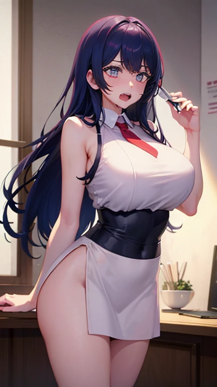 (girl with2people are fighting:1.8),(blush:1.1),Choker,very angry and fighting、top-quality、masutepiece、Blushing cheekine makeup、Yandere Images、black and red ta 、One person shortcuts、Colorful long hair、《Messy room》、bustup、The style is very good、two women appear、femele2a person, nude, wet