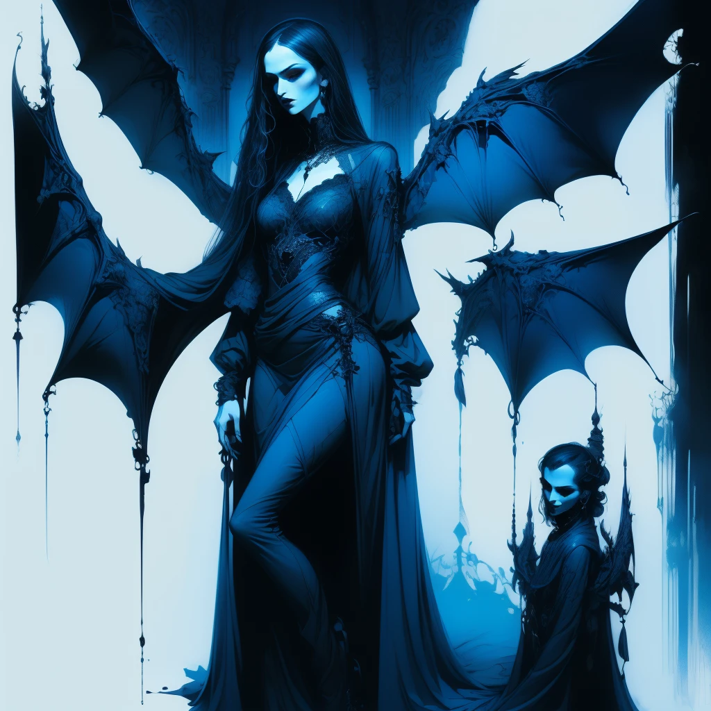 love and death, magic, dark, fantasy, night, inspired by Bill Sienkiewicz