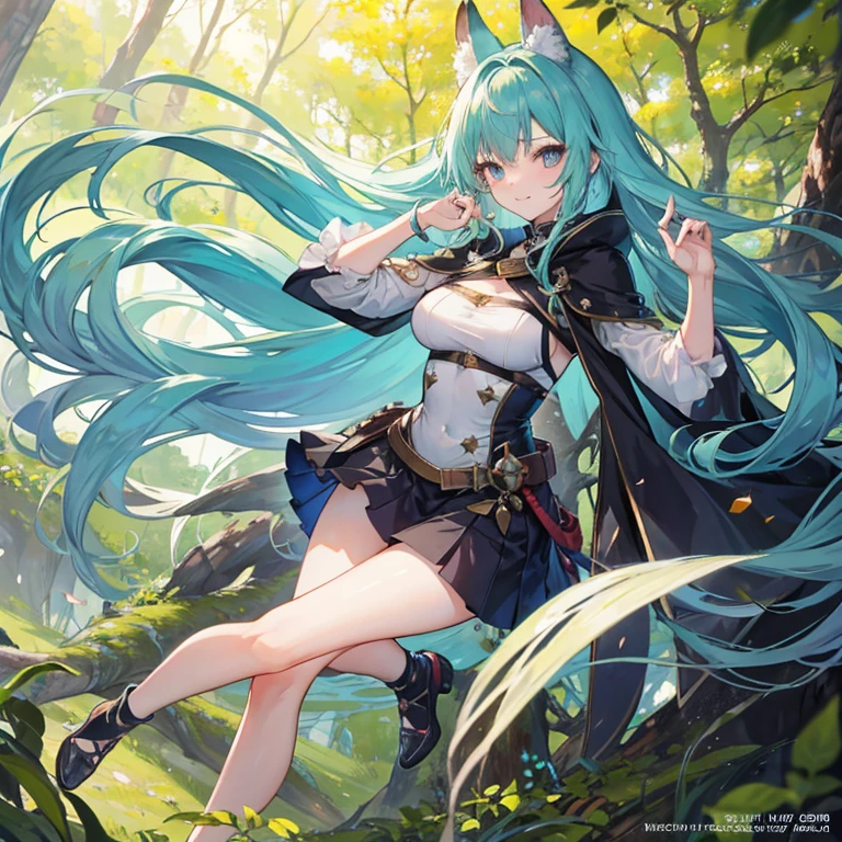 Anime girl with blue hair and black stockings kneeling on platform, trending on art station pixiv, from Arc Knights, squatting beautiful anime girl, badass anime 8K, anime girl squatting, gwigs on pixiv art station, gwise on art station pixiv, animation art wallpaper 8 K, Anime Art Wallpaper 4K Omorashi Camping In the Forest