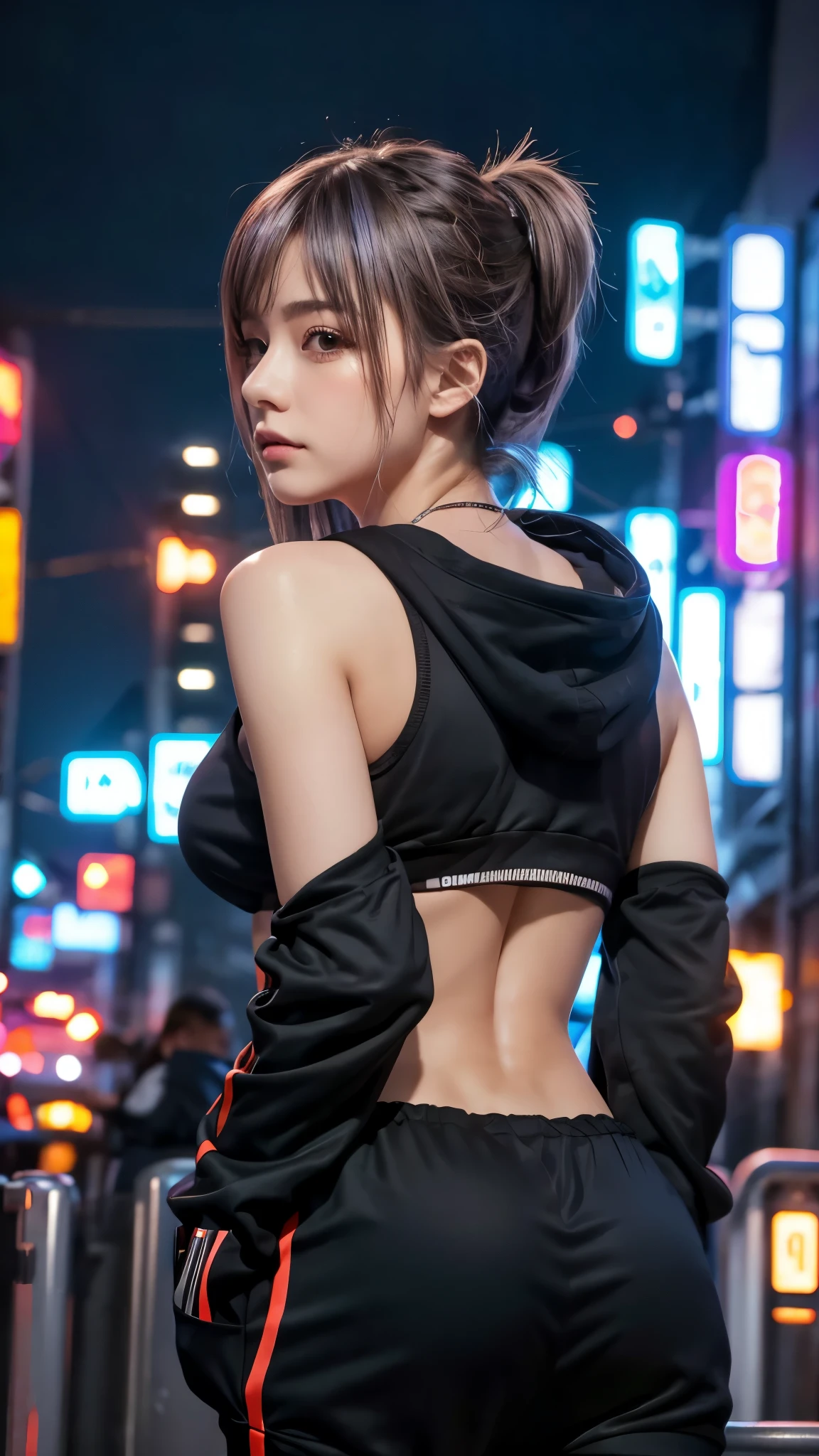 Aoyama Street,gorgeous young japanese women, Tight ass, beautiful south japanese women, 20 year old female model,Sexy girl in shorts with a big tear in the middle of her ass, Big eyes, Shiny, Very cute face, Narrow waist,Ultra-high resolution,Big Breasts,Squatting with legs apart,hoodie,Naked butt, naked butt,Plump ass,