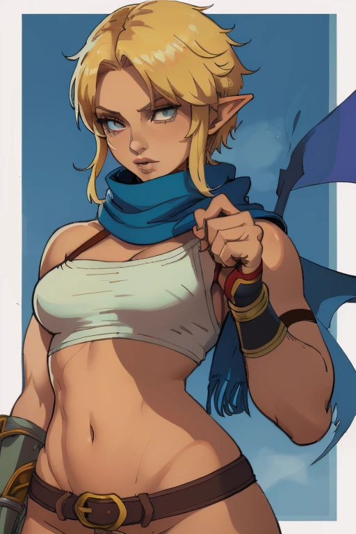 ((masterpiece, best quality)), anime style, <lora:Toon_Tetra_Zelda_v1:0.7>, toon tetra, blue eyes, solo, smile, looking at viewer, cowboy shot,, leather jacket, leather pants, no bra, nipples, black jacket, tight pants, black choker, zipper, fingerless gloves, biker clothes, spikes, unzipped, multiple belts, shiny clothes, high collar, (graffiti:1.2), brick wall,
