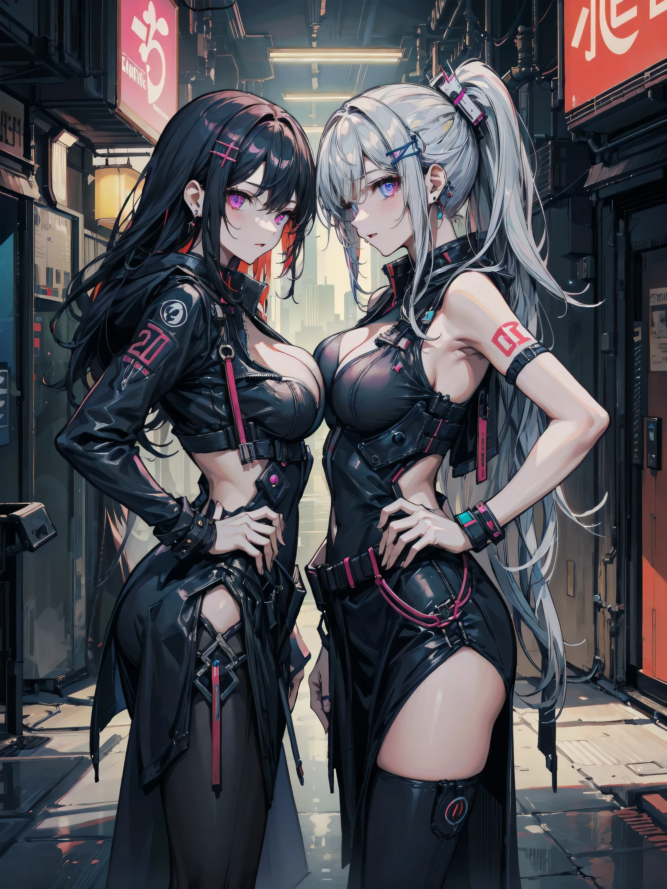 anime - style illustration of two women in lingersuits posing for a picture, artgerm and genzoman, extremely detailed artgerm, range murata and artgerm, style artgerm, ig model | artgerm, wlop and artgerm, artgerm and rossdraws, artgerm. anime illustration