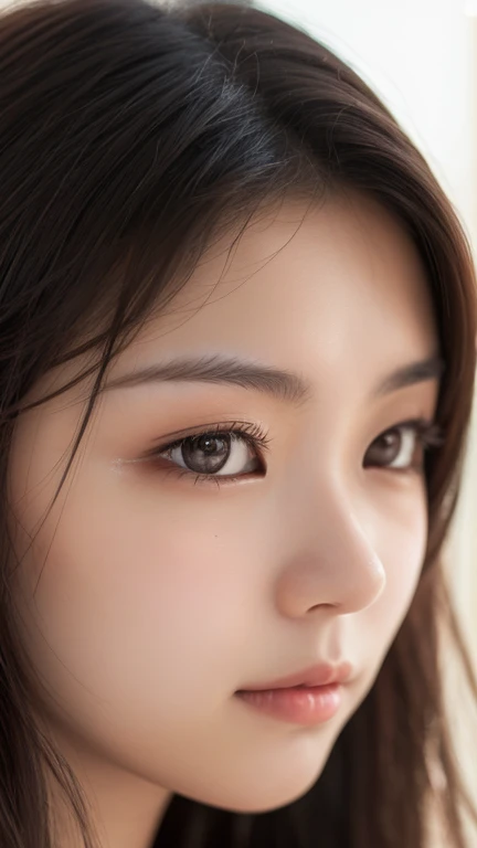 (highest quality、Tabletop、8k、Best image quality、Award-winning works)、One beautiful woman、(alone:1.1)、Extremely close-up of both eyes、Let's draw just the eyes.,Japanese、Shoot from the front、Make the image symmetrical、Symmetrical eyes、最高のsmileが私を見て、Accurate anatomy、(Beautiful skin that shines Very brightly:1.4)、(Very bright:1.4)、Ultra HD glossy skin、Ultra-high definition sparkling eyes、Super high quality hair、Beautiful teeth alignment、smile