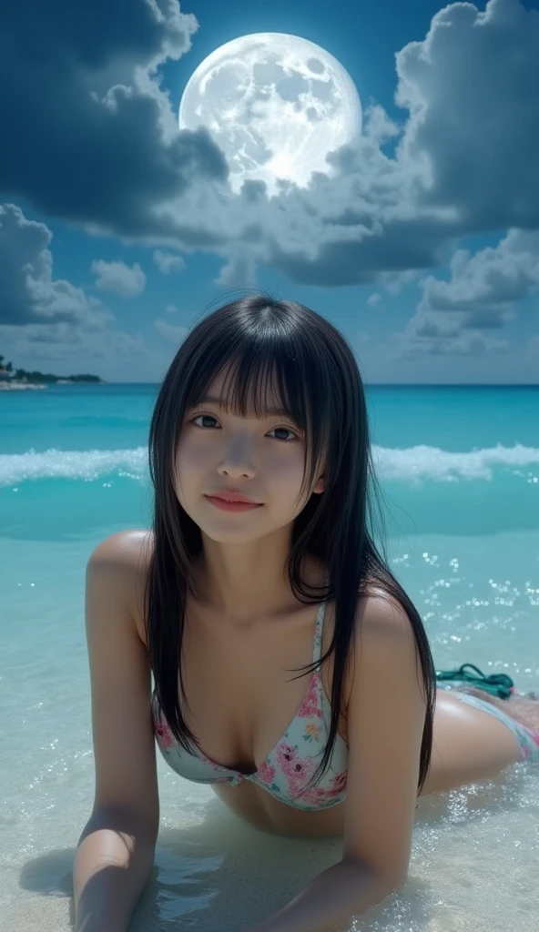 (RAW Image Quality:1.4), 8k resolution, masterpiece, Highest quality, 1 girl, , 白いMicro Bikini, Big Breasts, Pool, blue sky, Strong sunlight, Palm tree, Detailed HDR image quality, Side view, (Shot from directly below with a 10mm fisheye lens), Fine skin, Sweaty skin, Splash, Bold Pose, Biologically correct, Cowboy Shot,