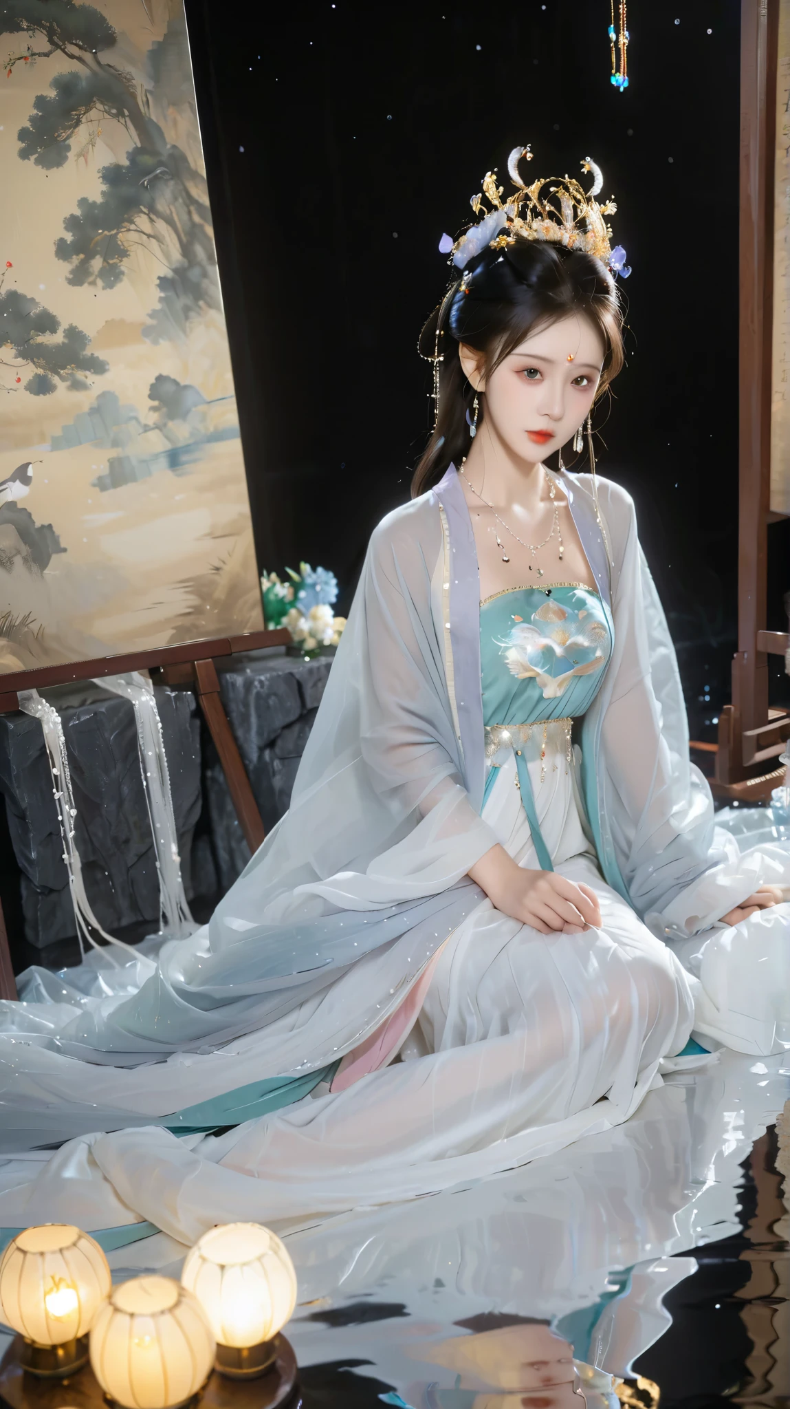 add_detail:1, ((masterpiece)), ((best quality)), (ultra-detailed),(masterpiece:1.2, best quality), (real picture, intricate details), ray tracing, detailed face, extremely detailed CG unity 8k wallpaper), ((beautiful detailed surround)), (clothing with ornate golden embroidery, golden embellished), ((perfect anatomy)), ((full body shown)), barefoot, ((perfect feet)), ((perfect hands)),elf, elfoutfit