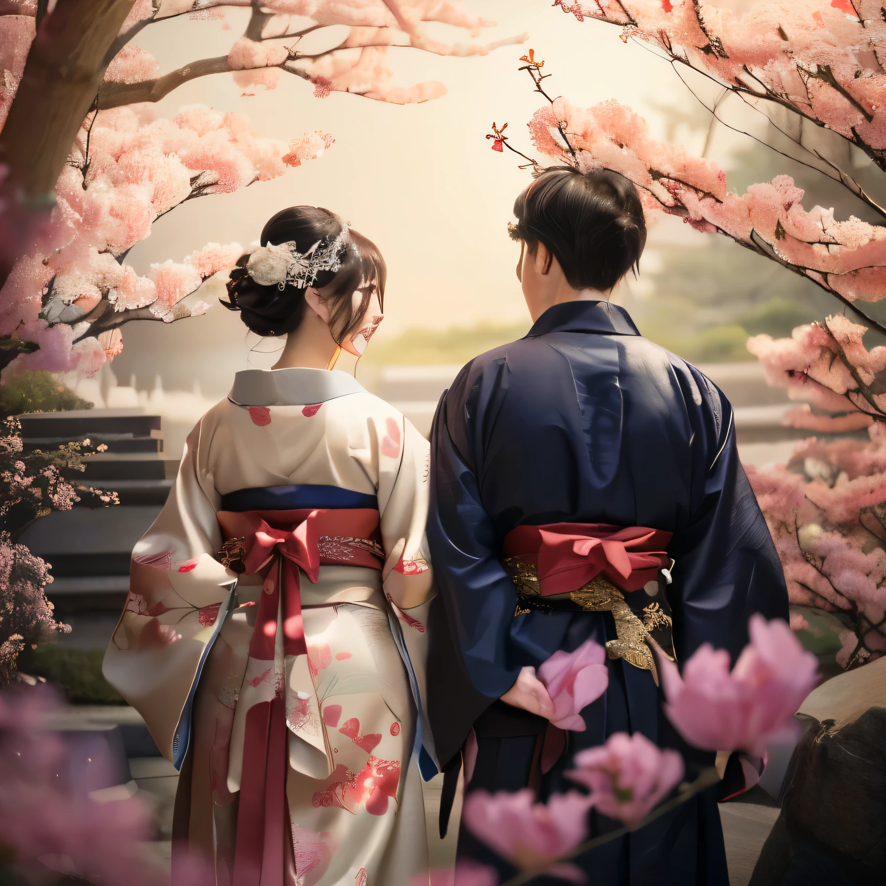 Japanese-style wedding、 Shinto Wedding 、 Very Real 、Cinematic、 realistic and realistic like the picture 