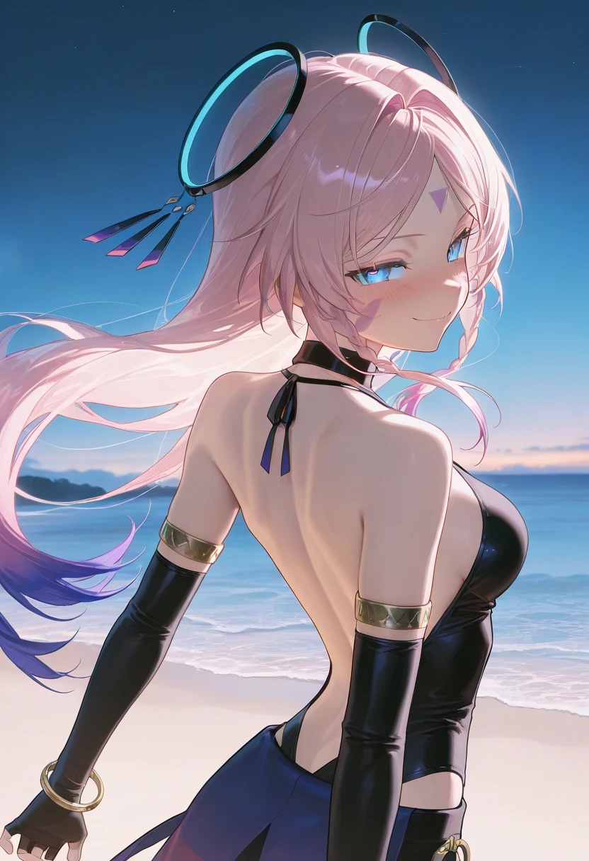 1girl, 18 year old female, Chloe con Einzbern, Fate Grand/Order, anime style, ultra realistic, high detail, sexy pose, sexy, beautiful, exposed skin, slender, skinny, exposed breast, large breast, nipples, exposed nipples, nude, nudity, absurdres, high res, ultrasharp, 8K, UHD, retina, masterpiece, accurate, anatomically correct, perfect anatomy, textured skin, super detail, high details, high quality, award winning, best quality, high res, looking at viewer, detailed eyes, four fingers and one thumb per hand, perfect hands, perfect finger, two arms only, no clothes, revealing, pink hair, yellow eyes, dark skin, tanned skin, brown skin, fertility stomach tattoo