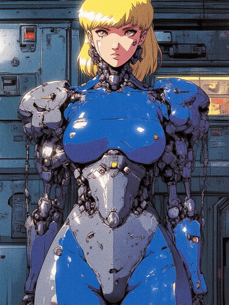 (score_9_up, score_8_up:1.2), score_7_up, cyborg girl, 1nu, bandage top, hakama, art by Rumiko Takahashi, <lora:Cyborg_Girl_-_Leotard:0.3>, <lora:1nuXLP:0.8>