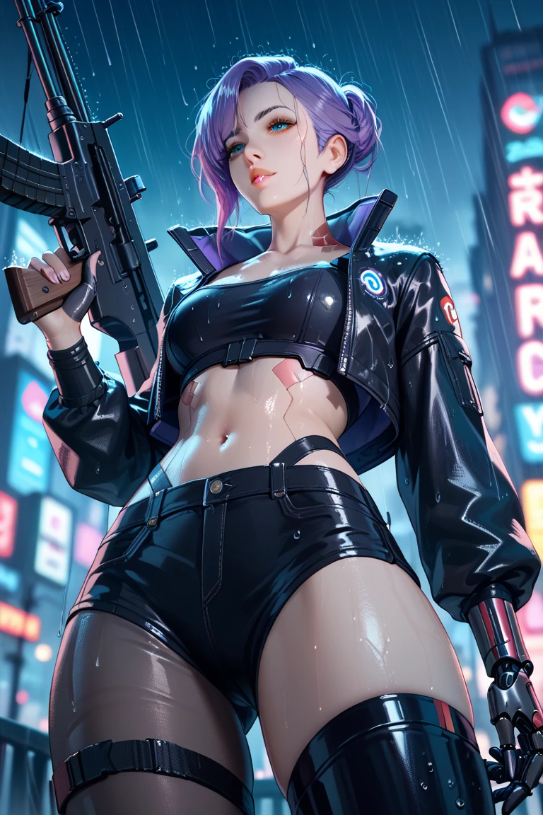 Sniper mulher com tapa olho